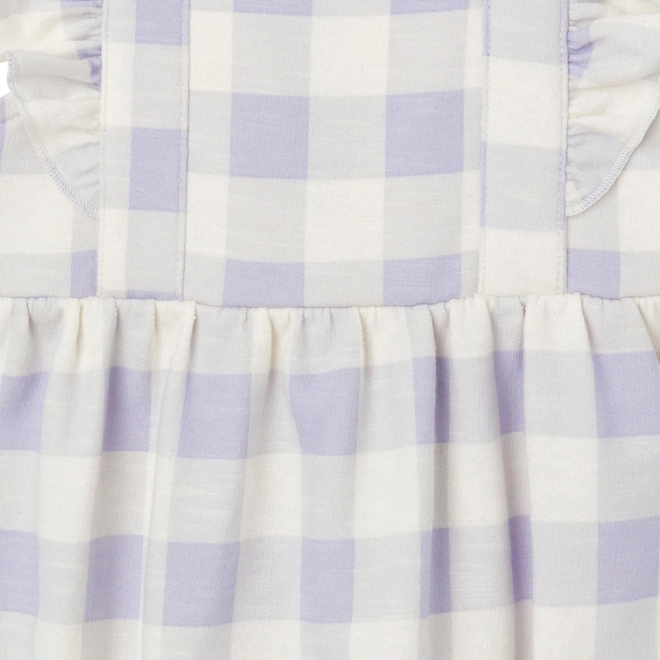 Baby Girls Purple Gingham Romper - Image 3