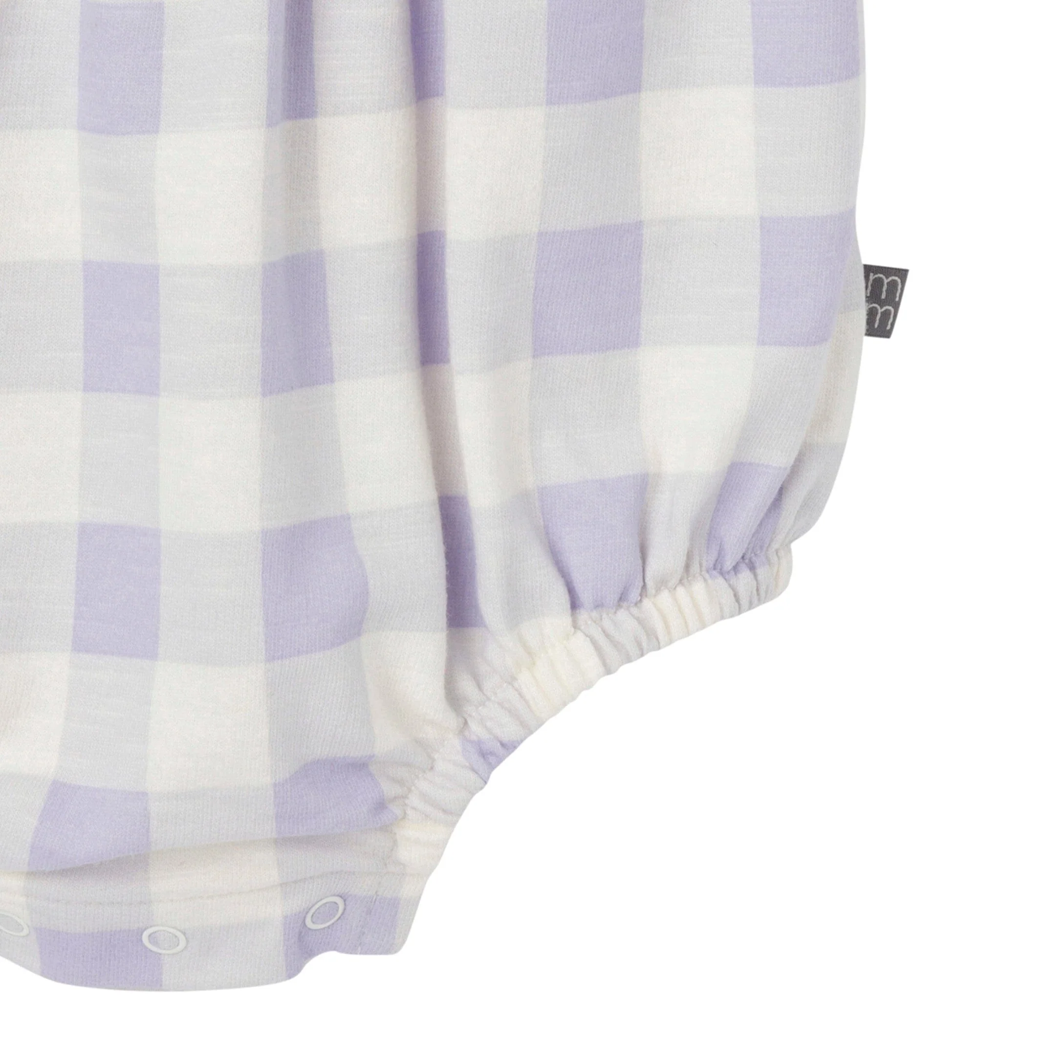 Baby Girls Purple Gingham Romper - Image 4