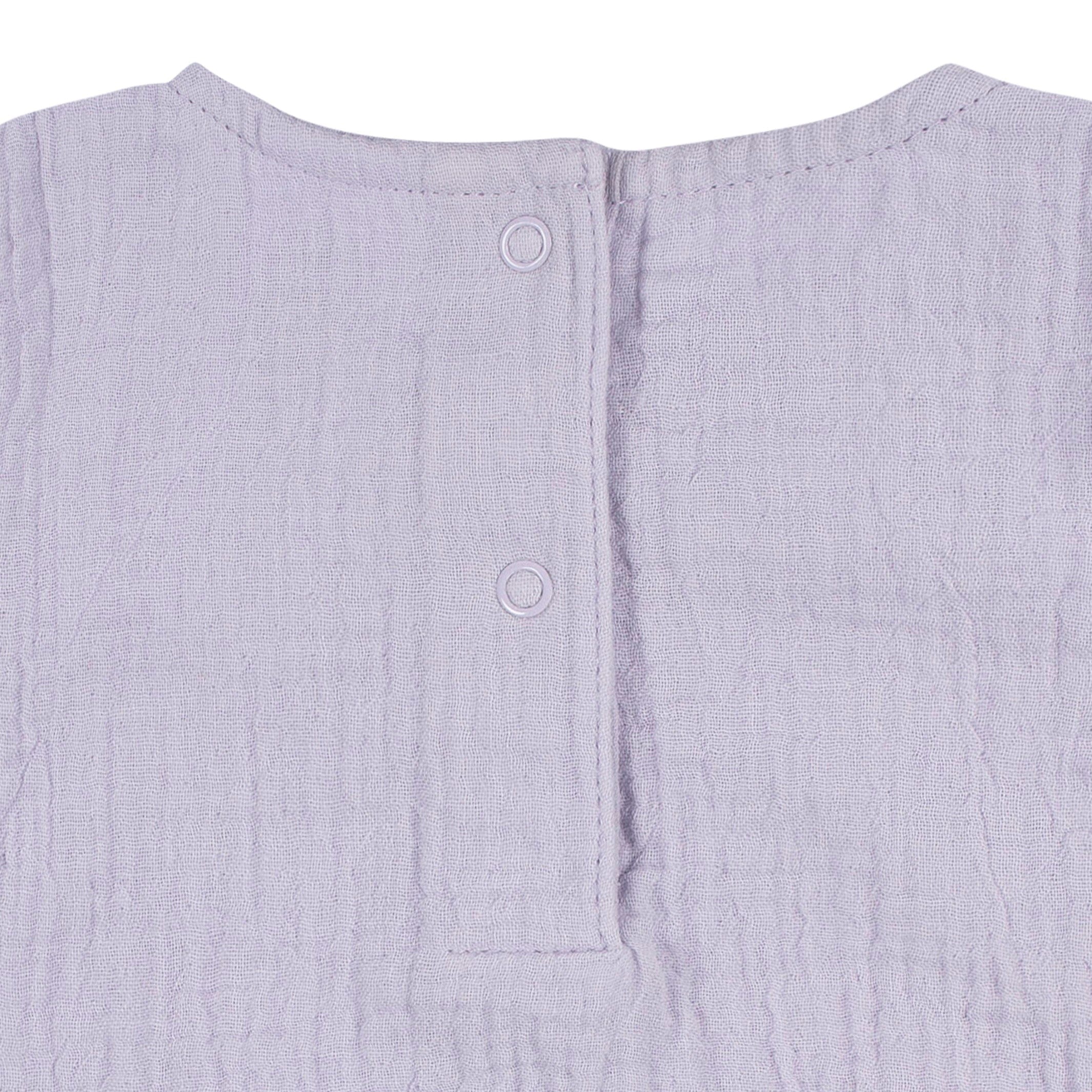 Baby Girls Purple Gauze Bubble Romper, Newborn - Image 6
