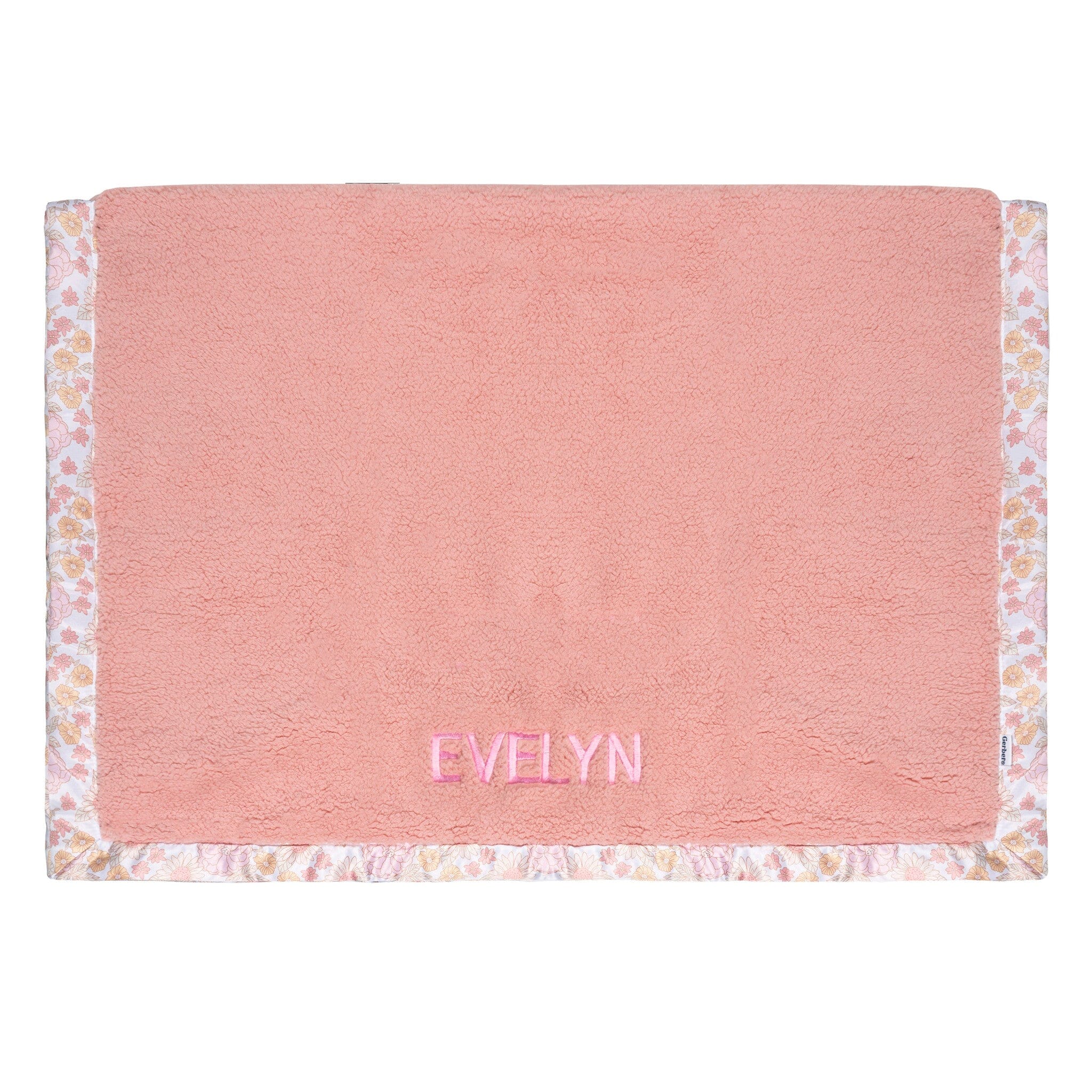Embroidered Retro Floral Plush Blanket