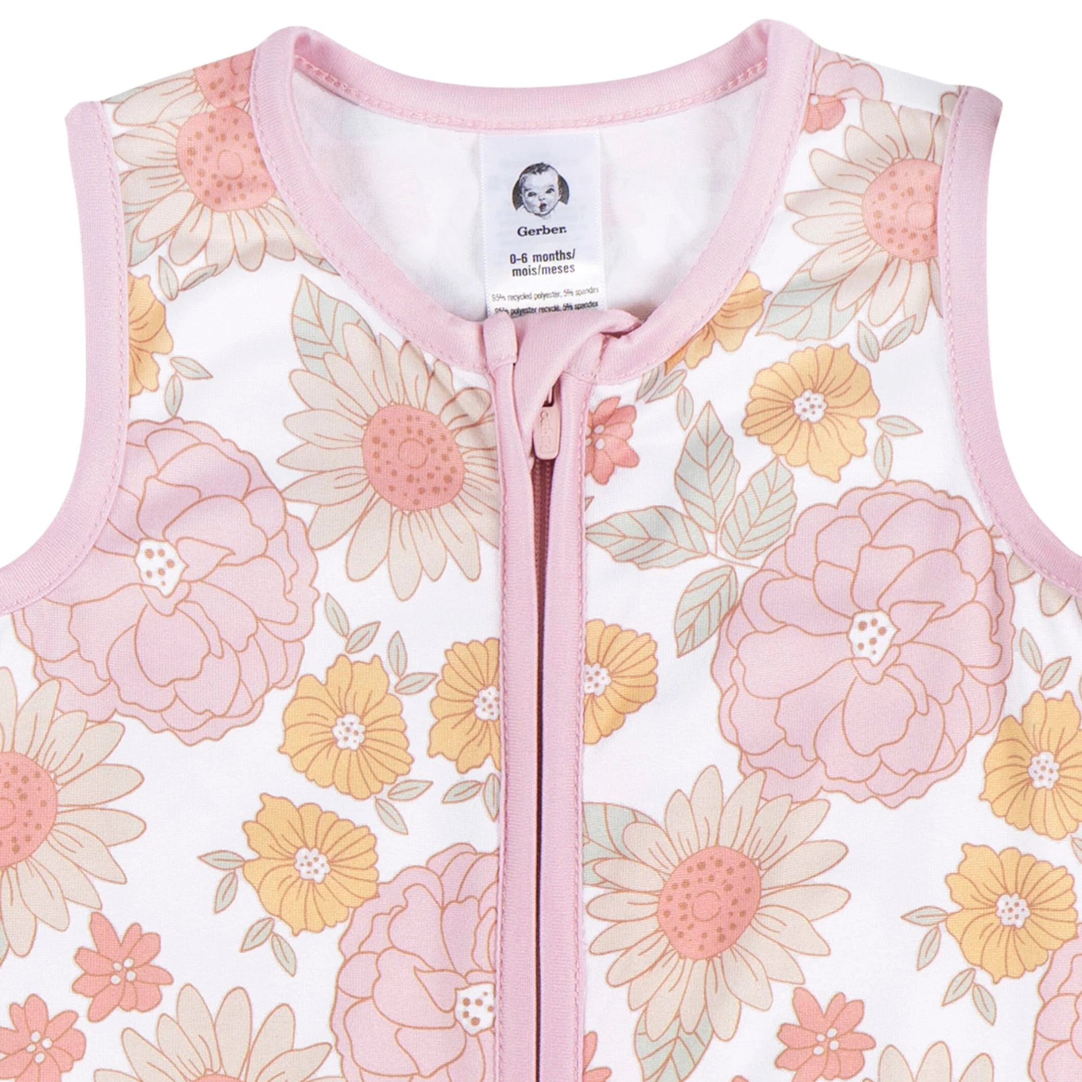 Baby Girls Retro Floral Sleepbag Wearable Blanket - Image 3