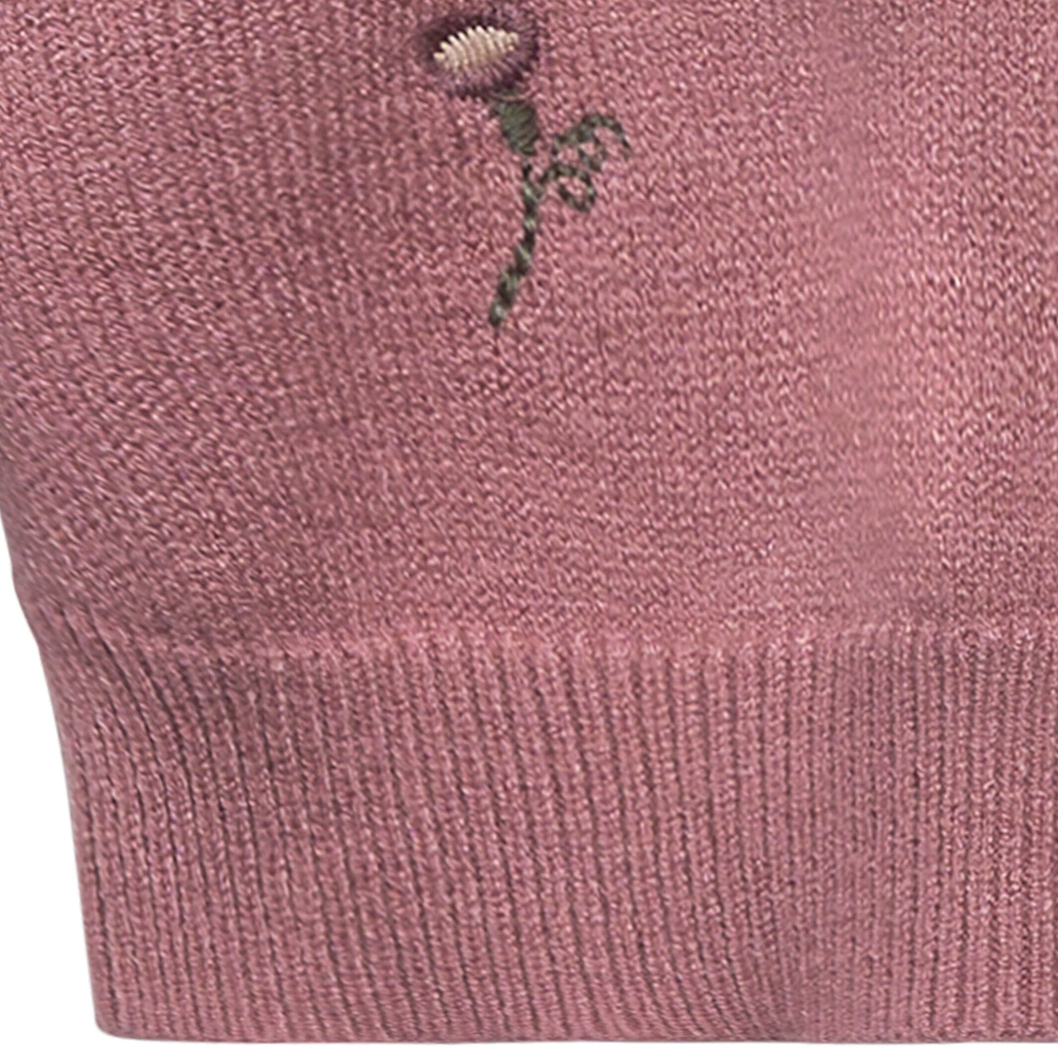 Baby Girls Rose Floral Embroidered Viscose Sweater - Image 4