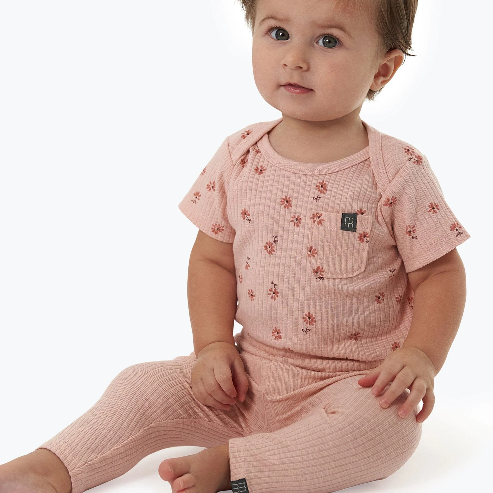 Baby Girls Rose Flower Short Sleeve Bodysuit - Image 3