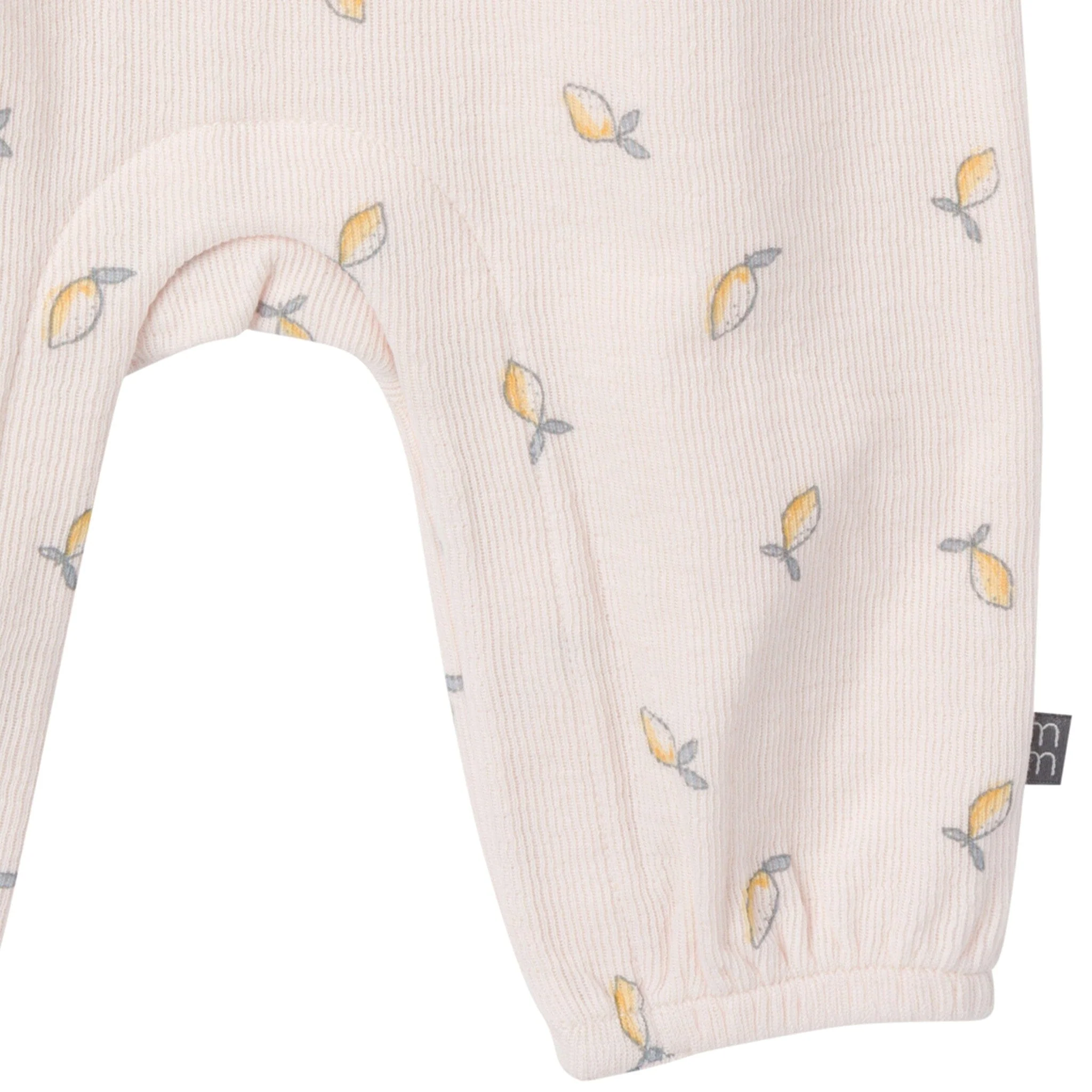 Baby Girls Rose Lemons Ruffles Long Leg Romper - Image 4