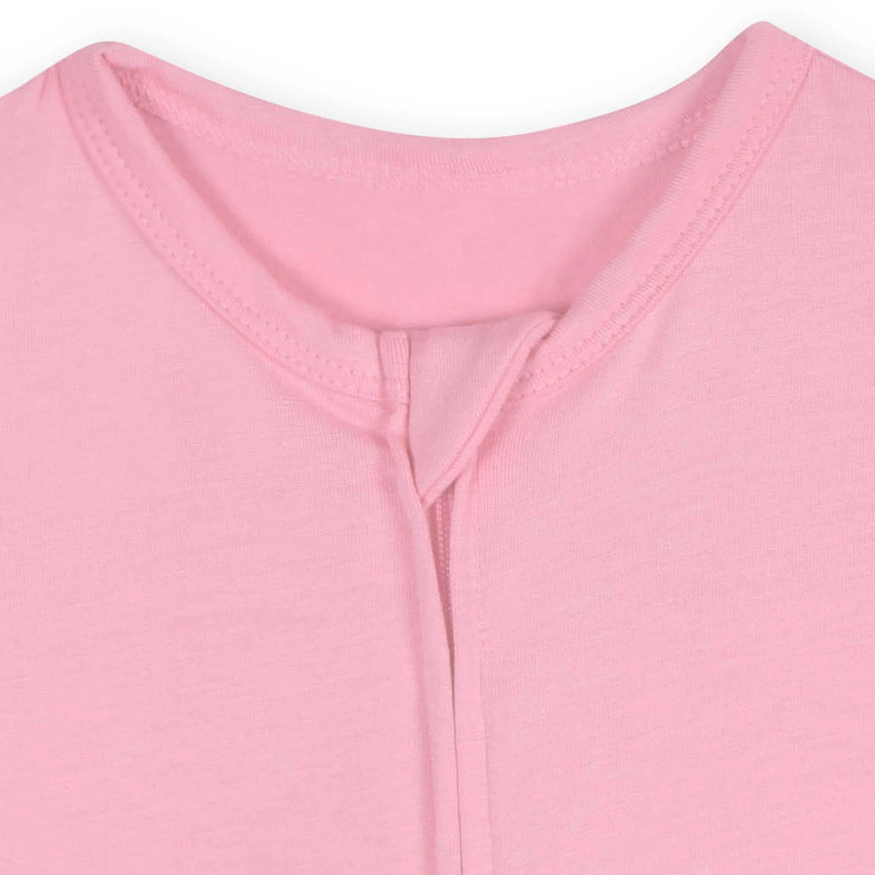 Baby Pink Lemonade Buttery Soft Viscose Made from Eucalyptus Snug Fit Romper, 12M - Image 4