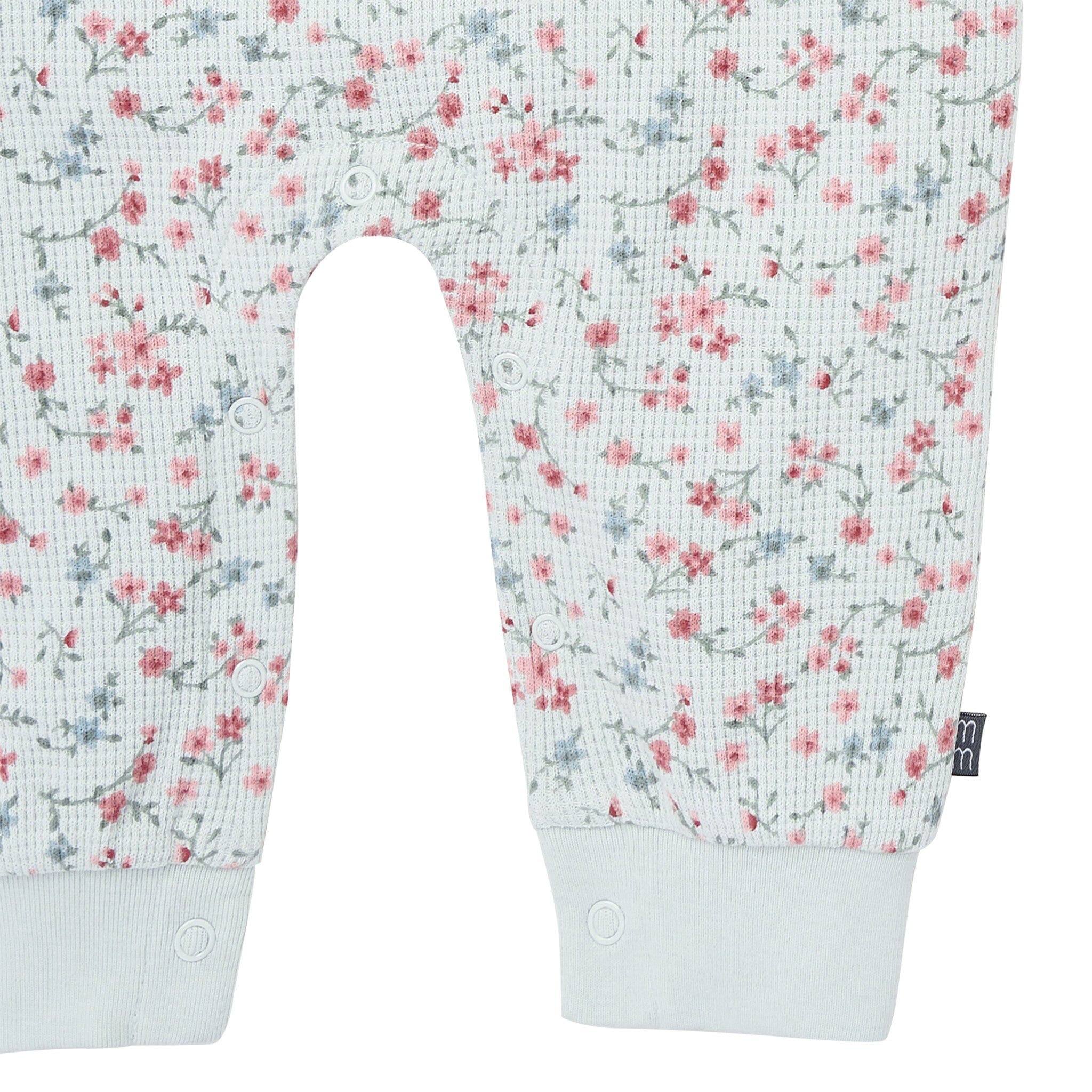 Baby Girls Sky Floral Waffle Slouch Romper - Image 4