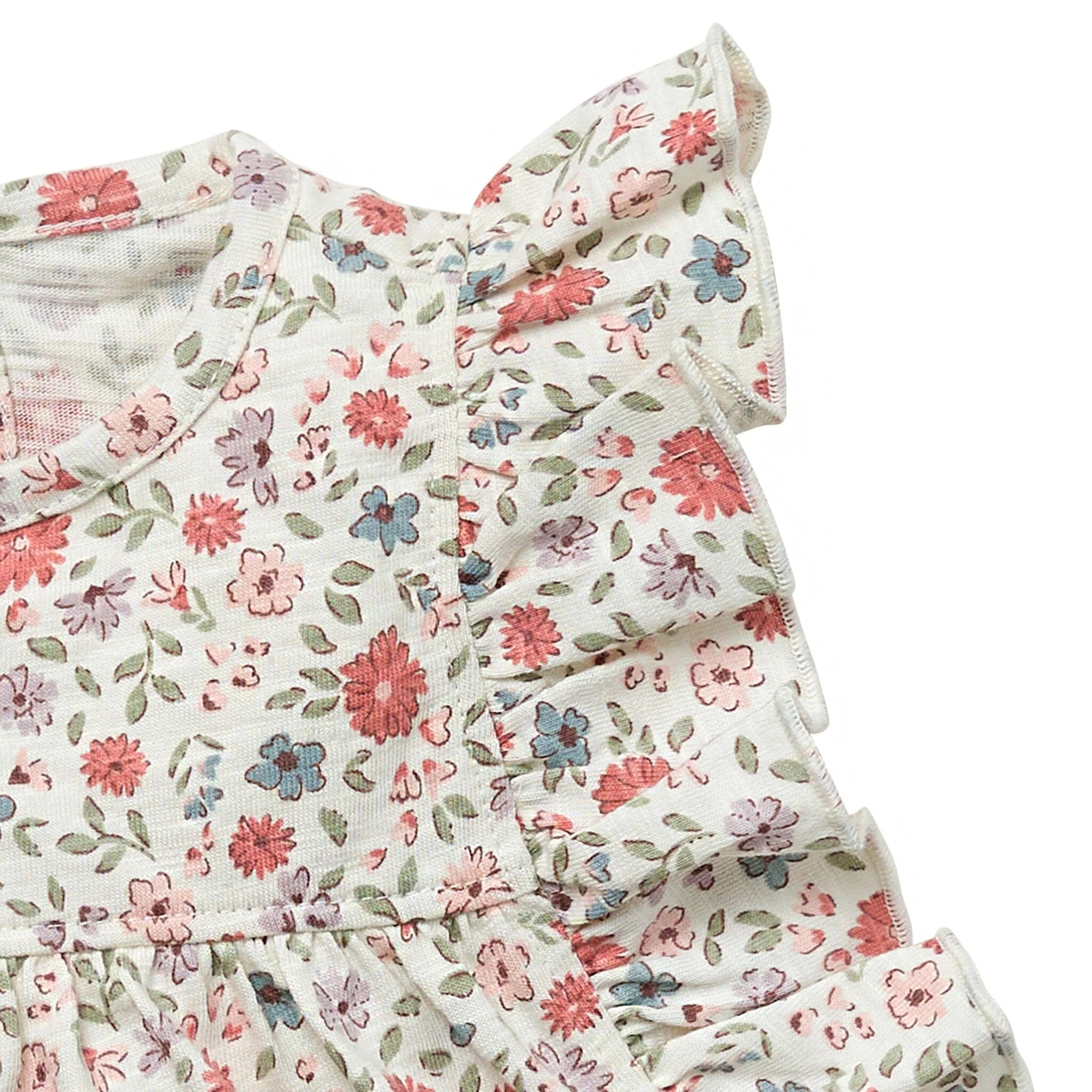 Baby Girls Garden Ruffle Sleeve Top - Image 3