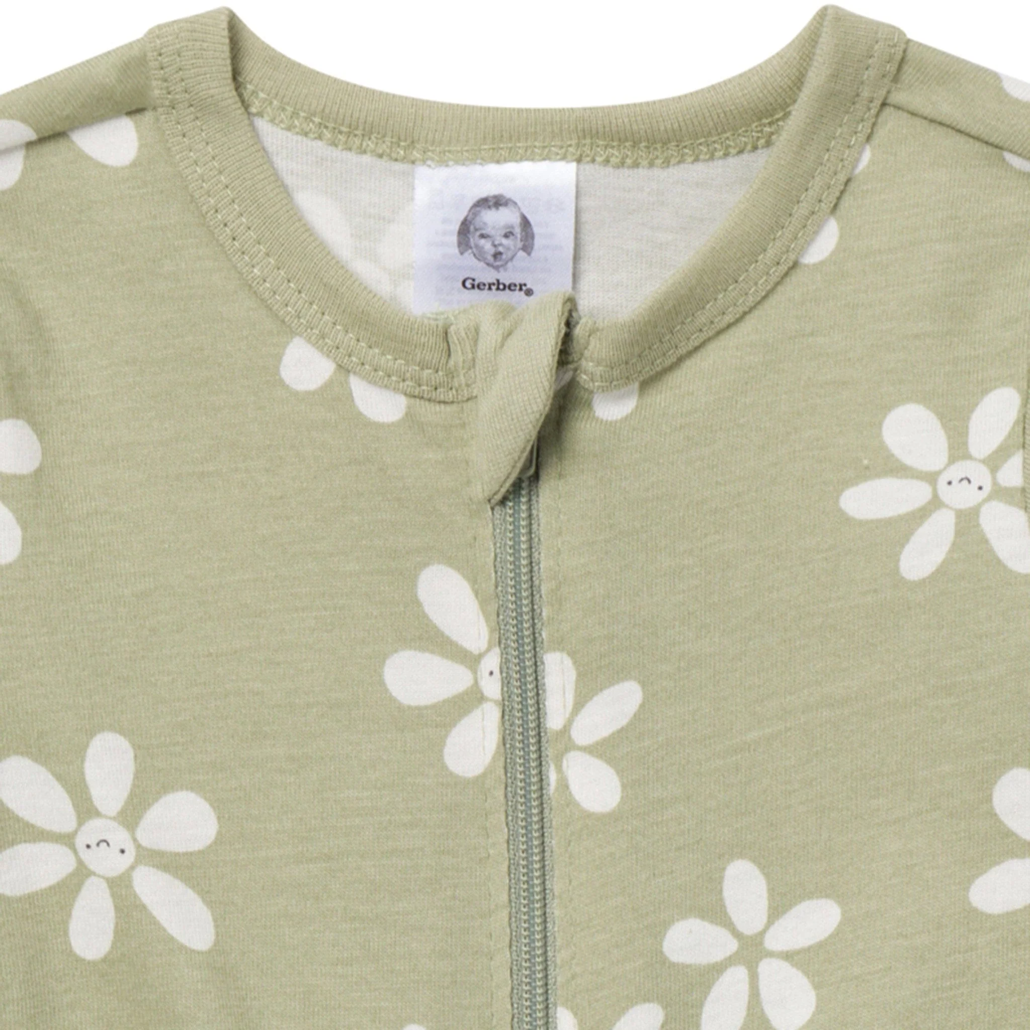 Baby Girls White Flowers Sleep 'N Play - Image 4