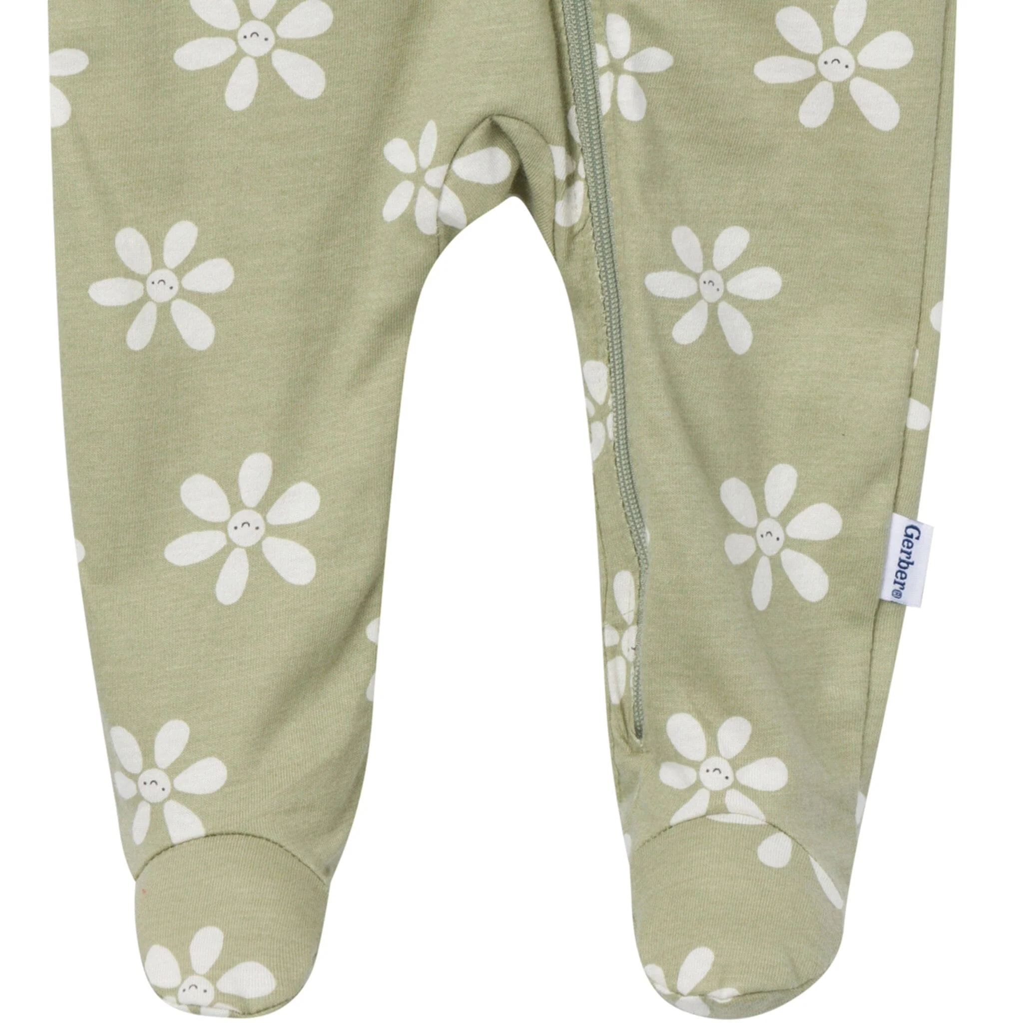 Baby Girls White Flowers Sleep 'N Play - Image 6