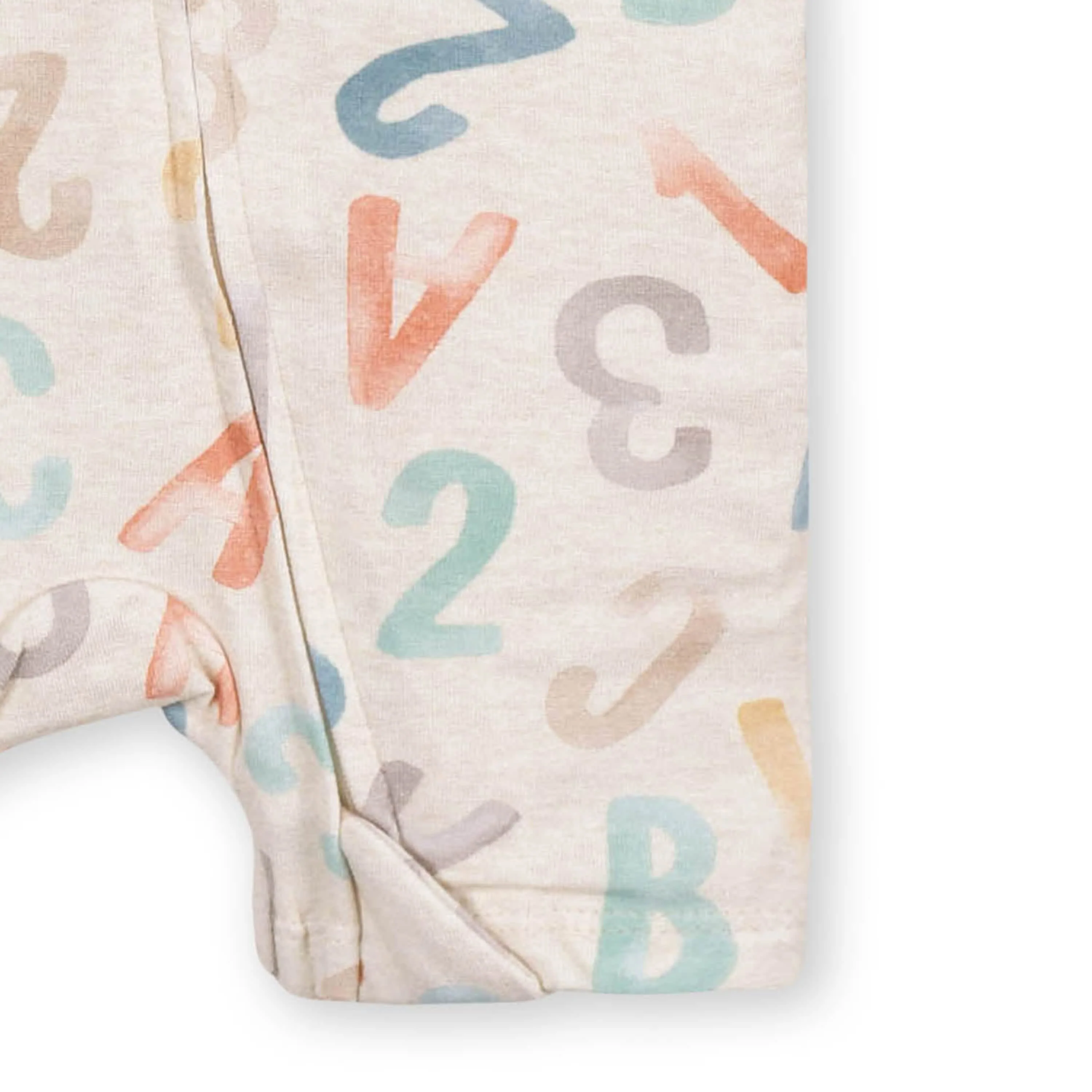 Baby Alphabet Soup Buttery Soft Viscose Made from Eucalyptus Snug Fit Romper - Image 4