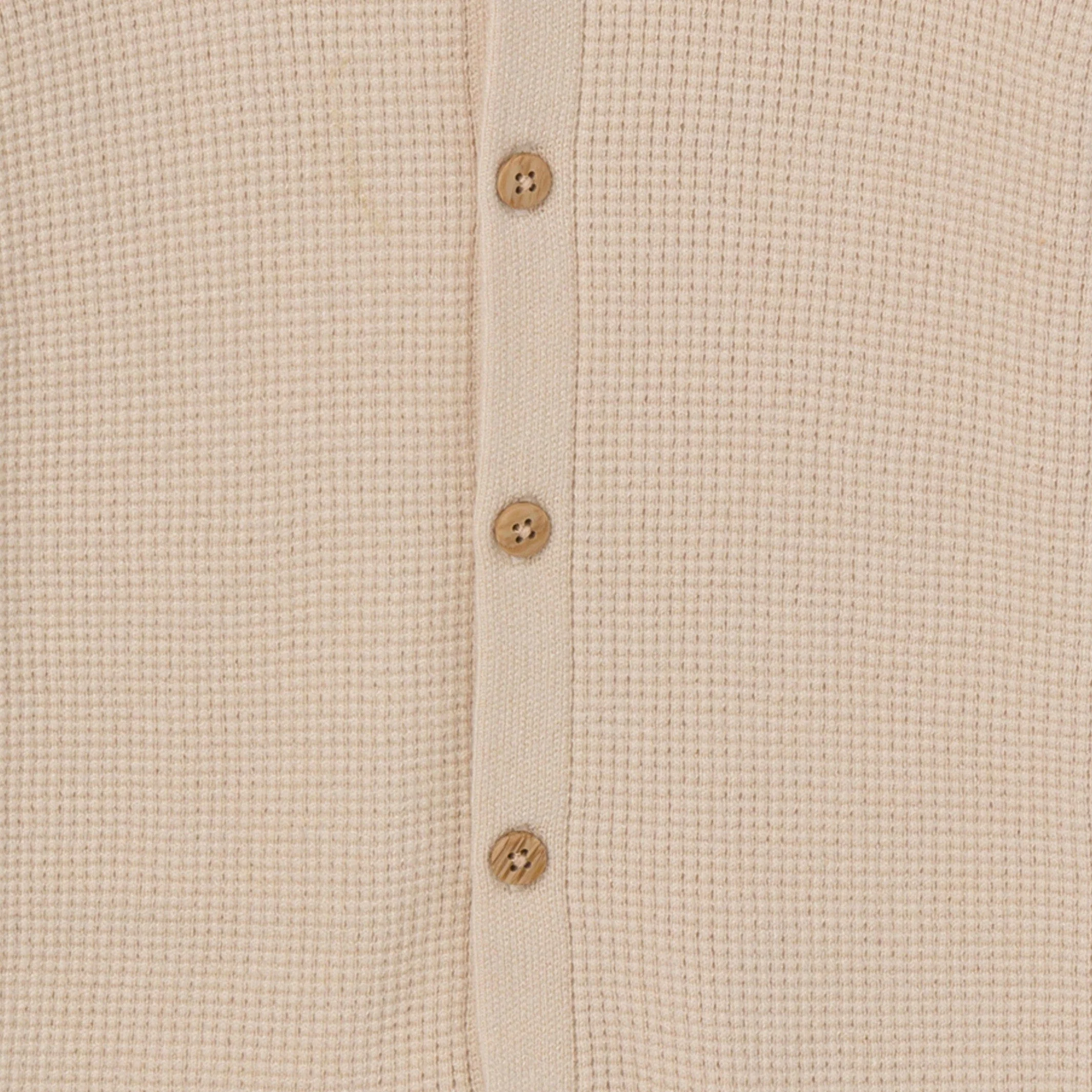 Baby Neutral Beige Hooded Viscose Sweater Romper - Image 4