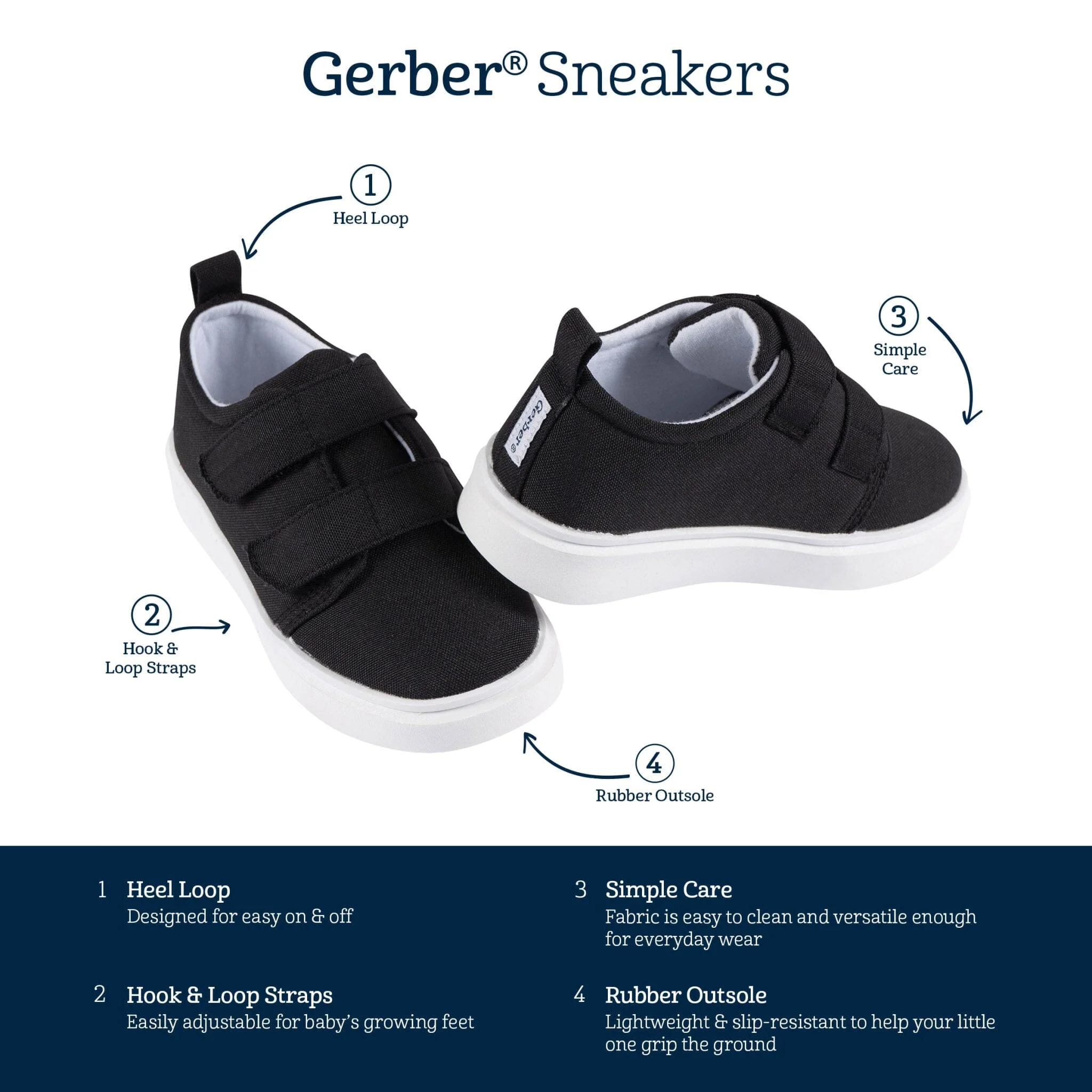 Infant & Toddler Neutral Black Strap Sneaker - Image 6