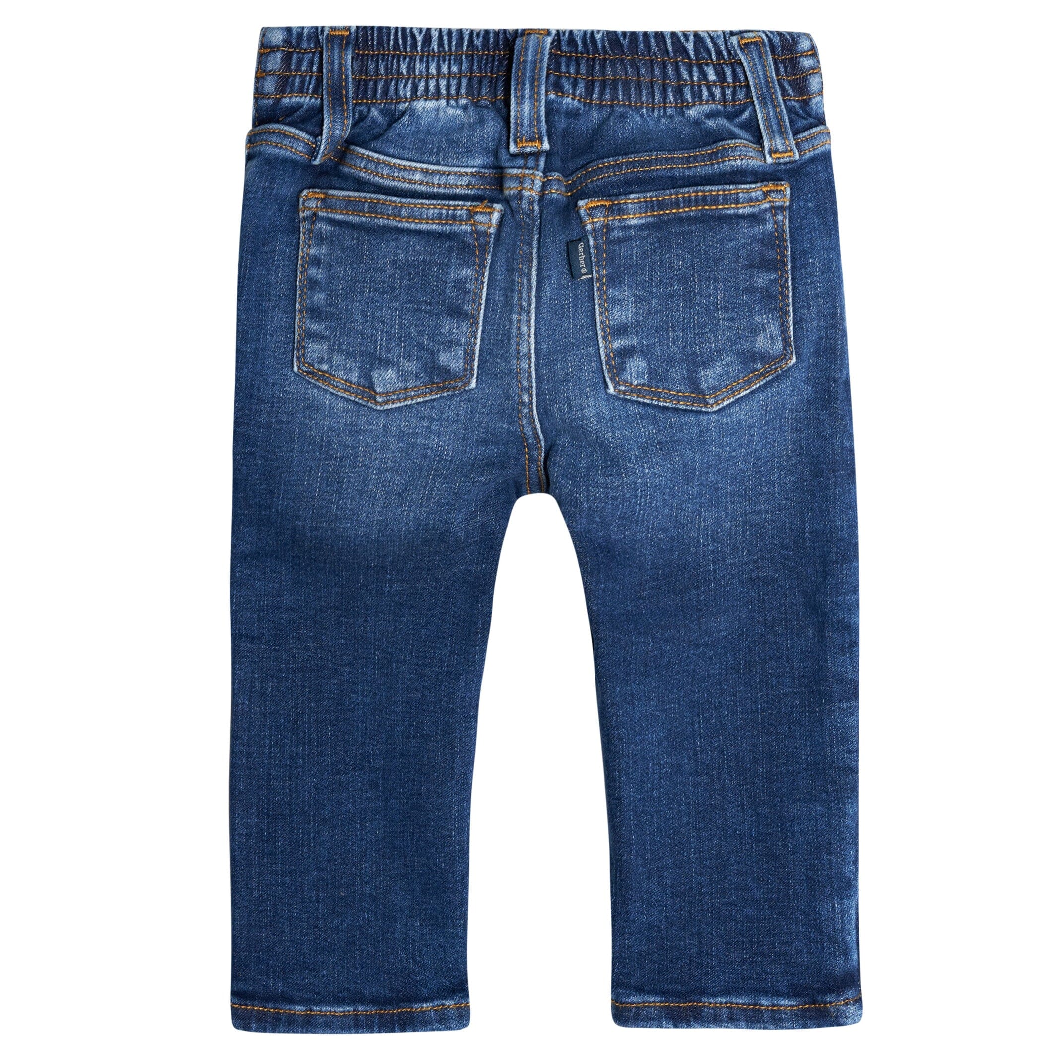 Baby Neutral Blue Straight Fit Denim Jeans With Elastic Back - Image 4