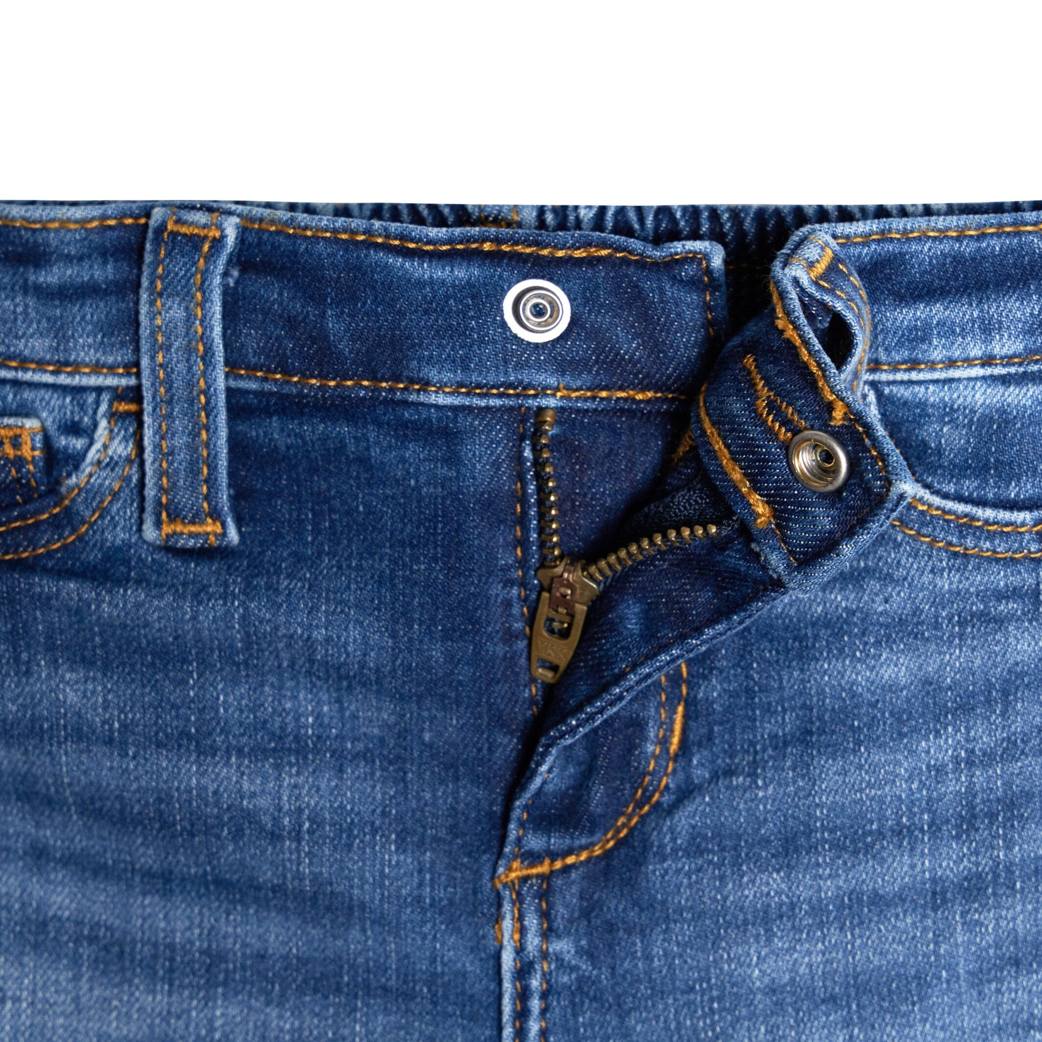 Baby Neutral Blue Straight Fit Denim Jeans With Elastic Back - Image 5