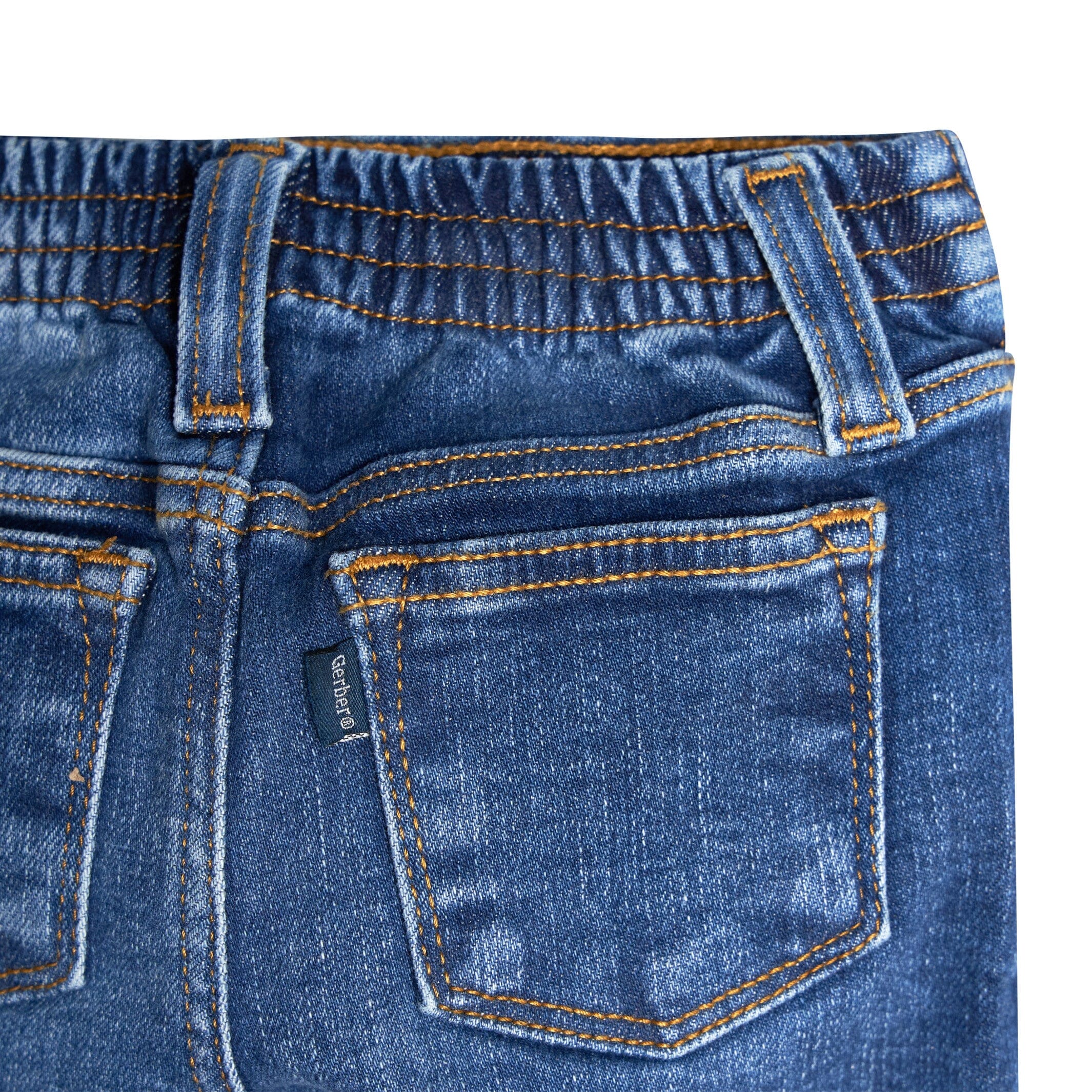 Baby Neutral Blue Straight Fit Denim Jeans With Elastic Back - Image 6