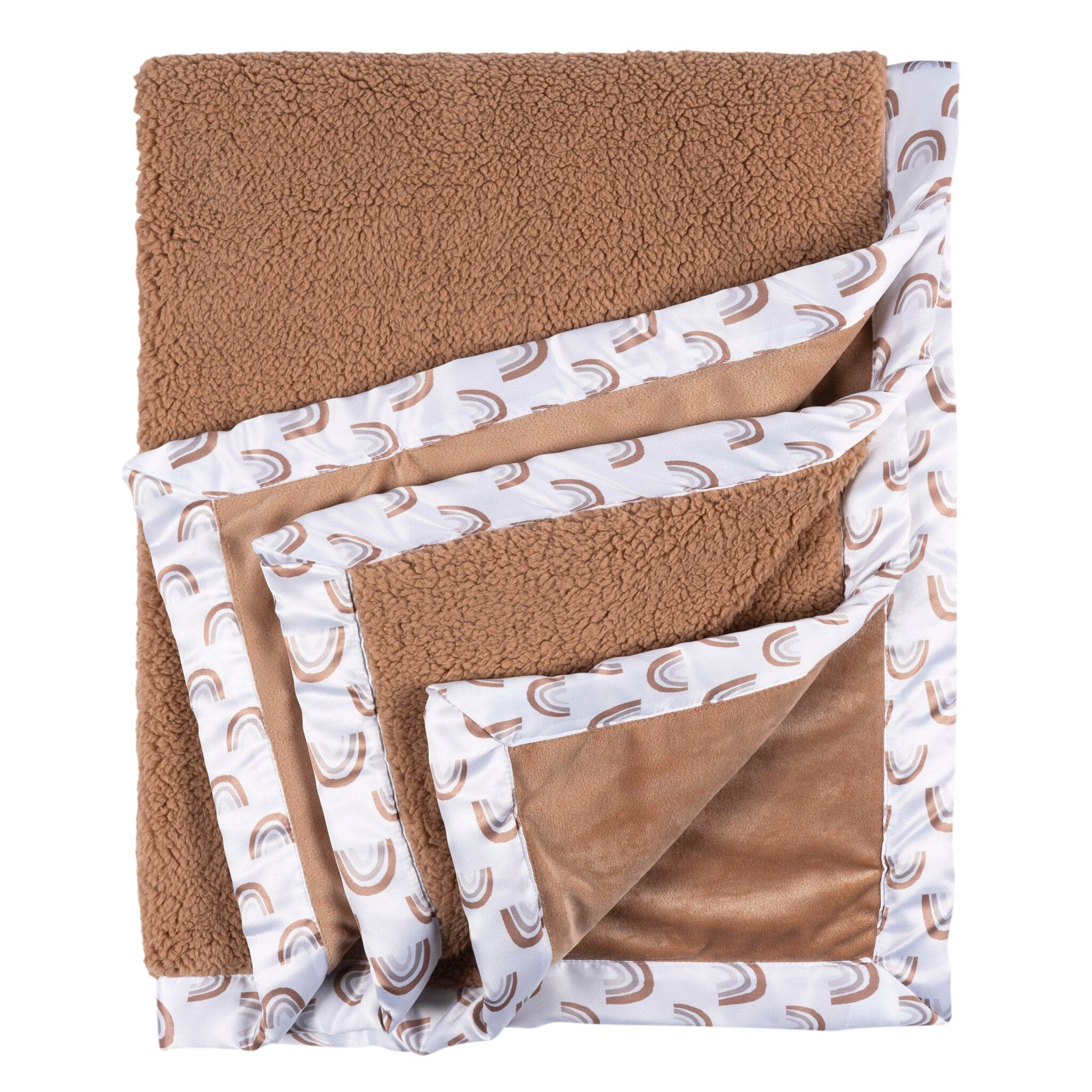 Embroidered Boho Rainbow Plush Blanket - Image 4