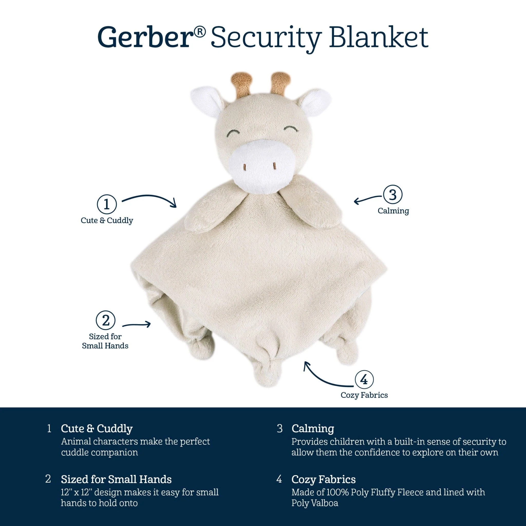 Baby Neutral Giraffe Security Blanket - Image 7