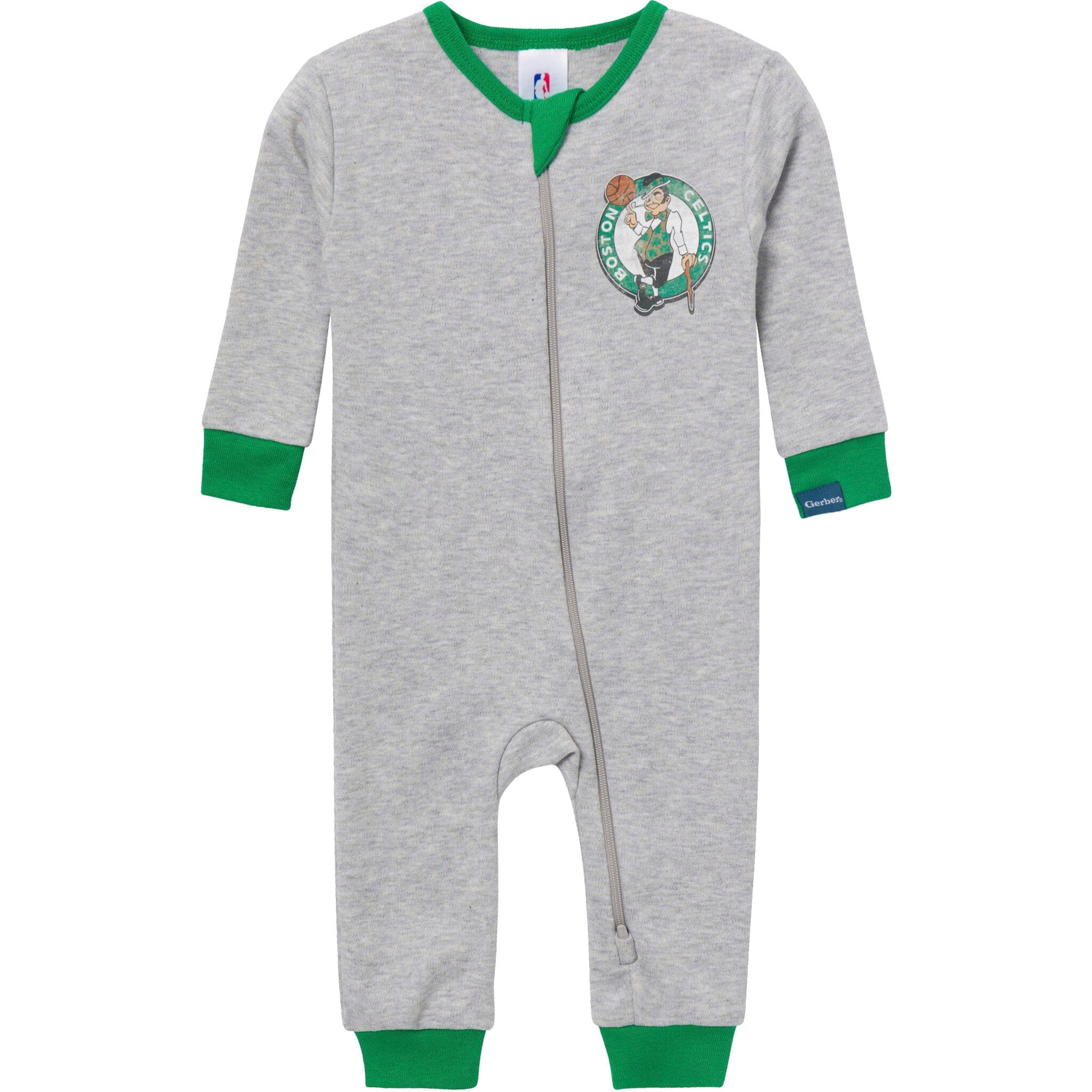 Baby Neutral Boston Celtics Footless Pajamas