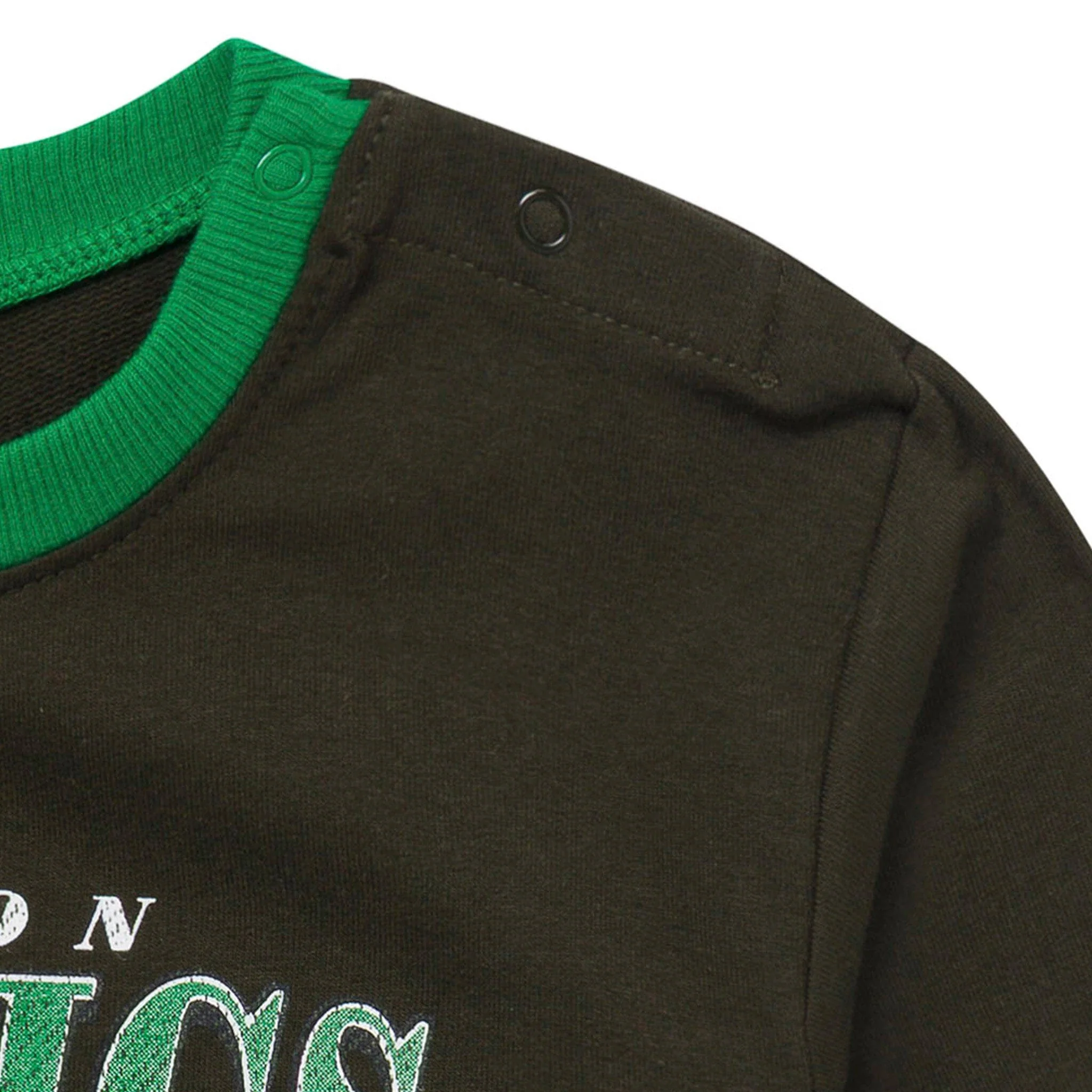 Baby Neutral Boston Celtics Sweatshirt Bubble Romper - Image 3