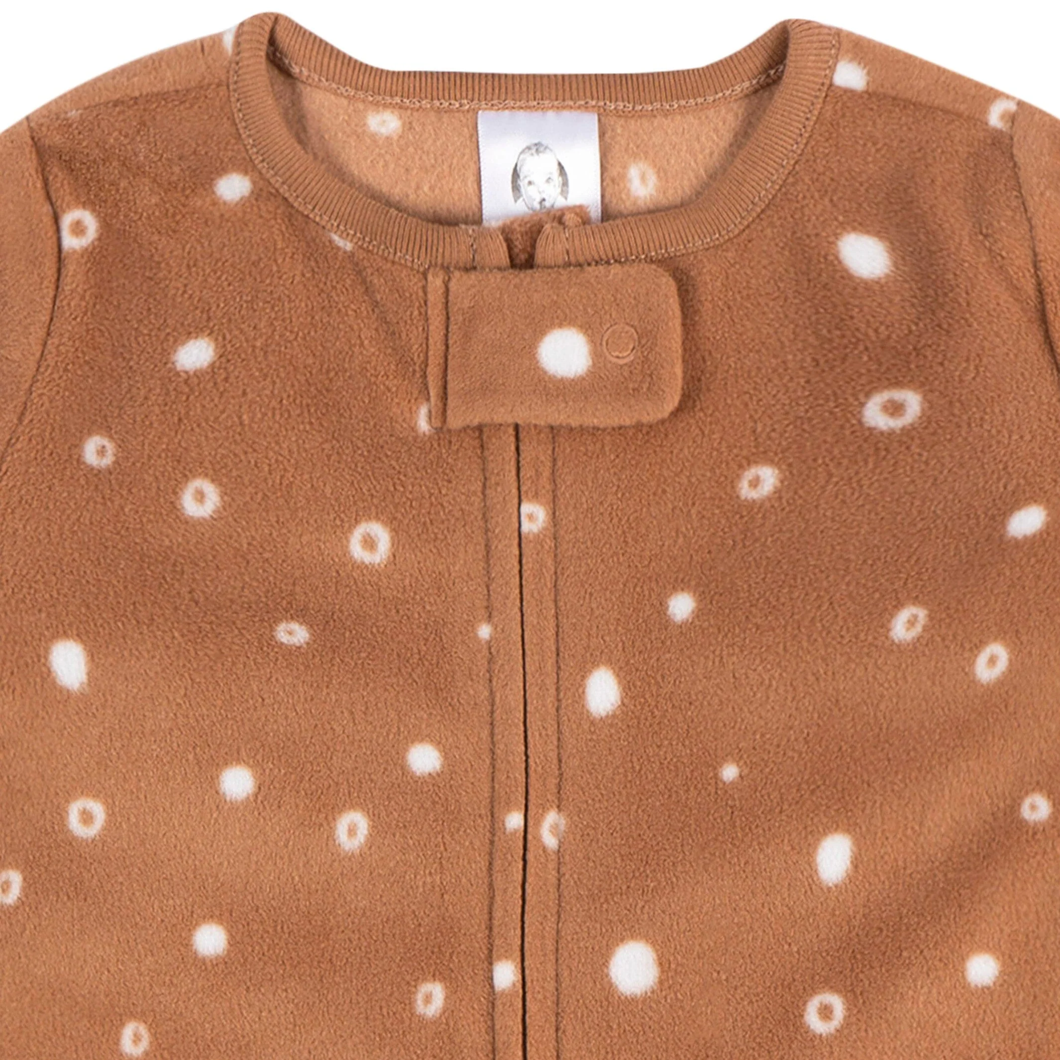 Baby Neutral Brown Dots Wearable Blanket - Image 2