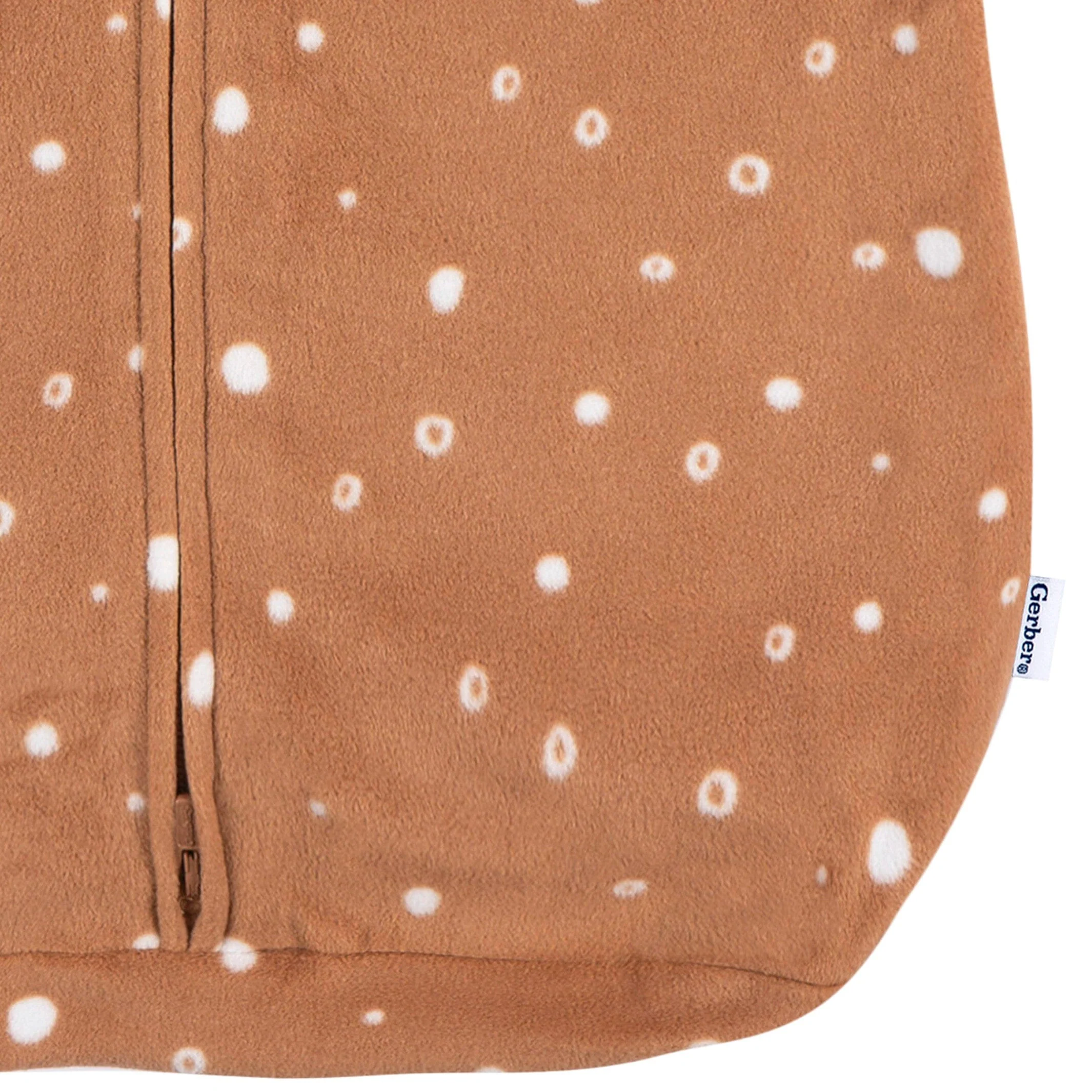 Baby Neutral Brown Dots Wearable Blanket - Image 3