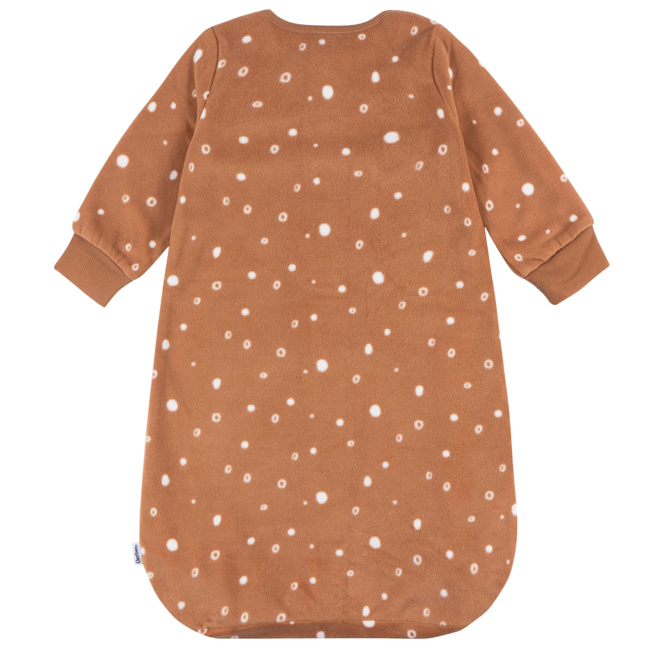 Baby Neutral Brown Dots Wearable Blanket - Image 4
