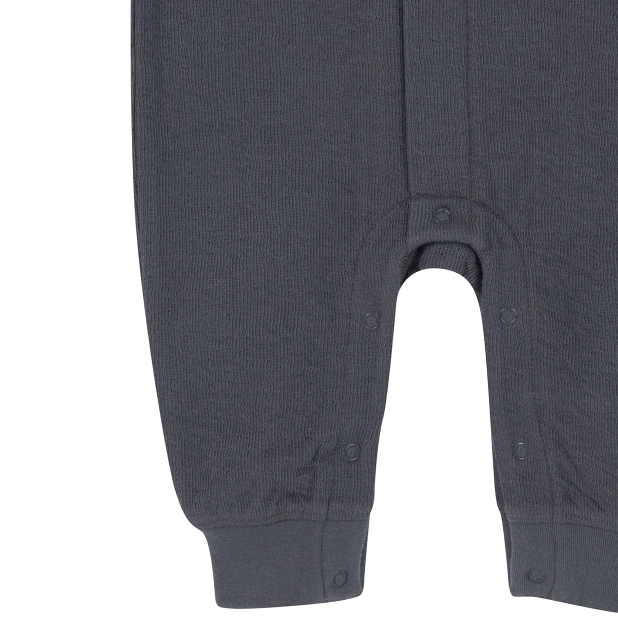 Baby Neutral Charcoal Hooded Romper - Image 5