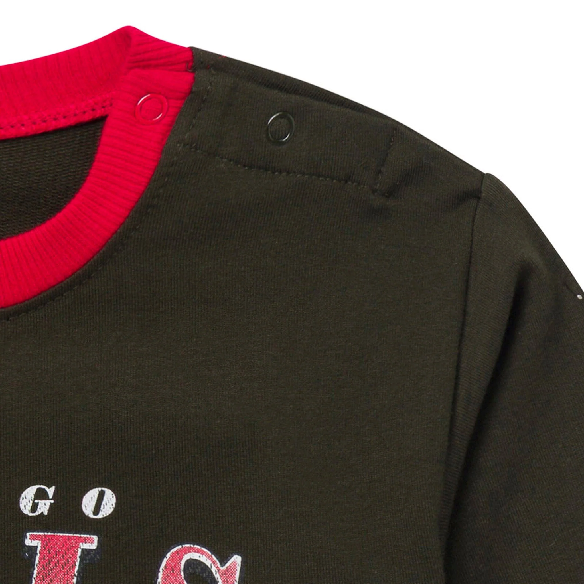 Baby Neutral Chicago Bulls Sweatshirt Bubble Romper - Image 3