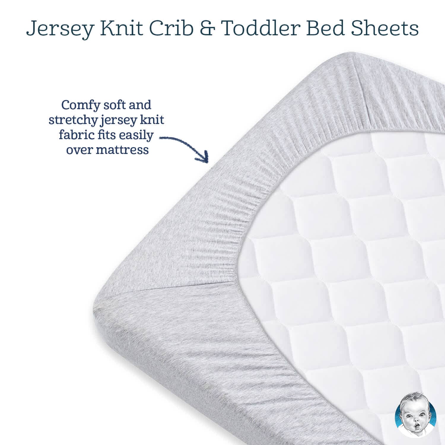 Neutral Clouds Fitted Crib Sheet - Image 4