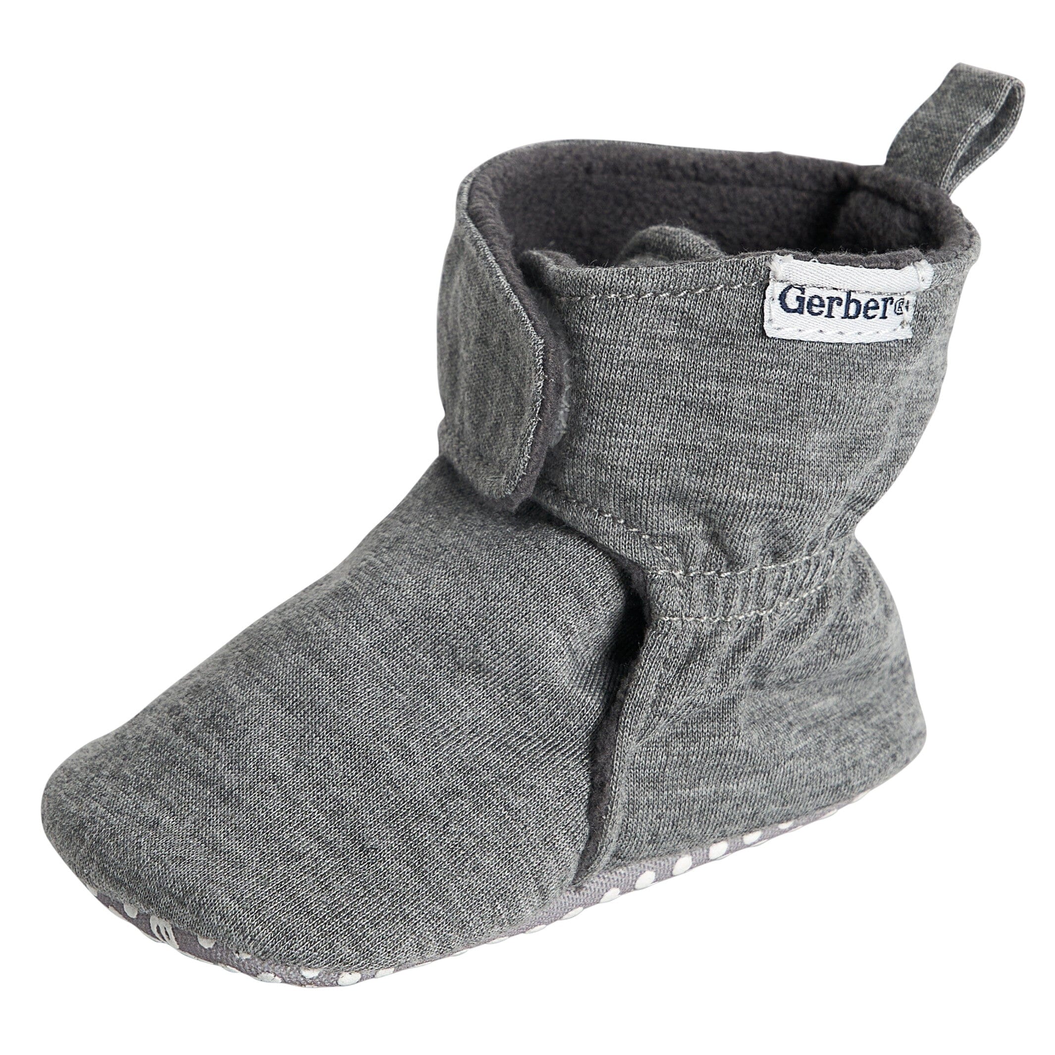 Baby Neutral Heather Gray Soft Booties - Image 4