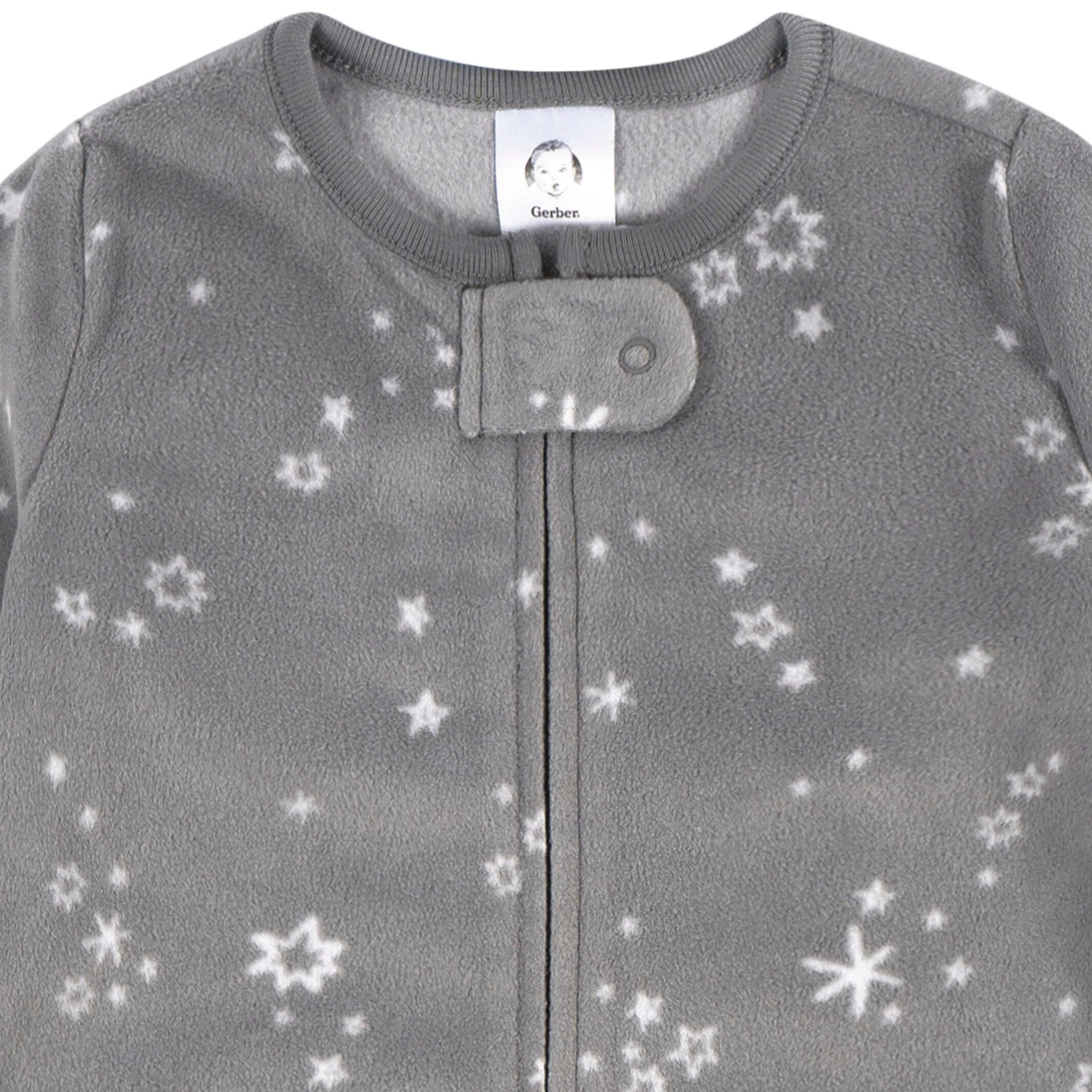 Baby Neutral Grey Stars Wearable Blanket - Image 2