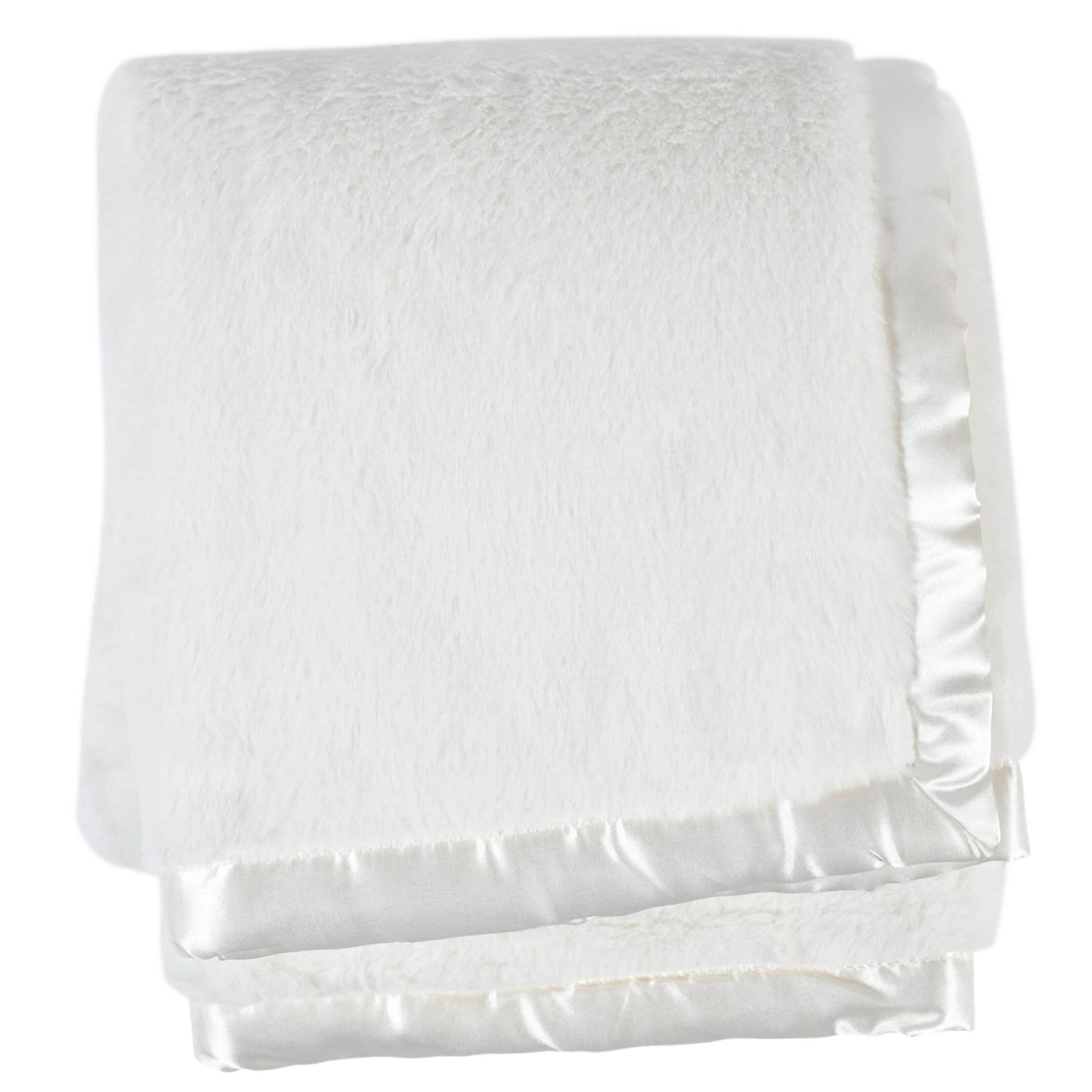 Embroidered Neutral Ivory Plush Blanket - Image 5