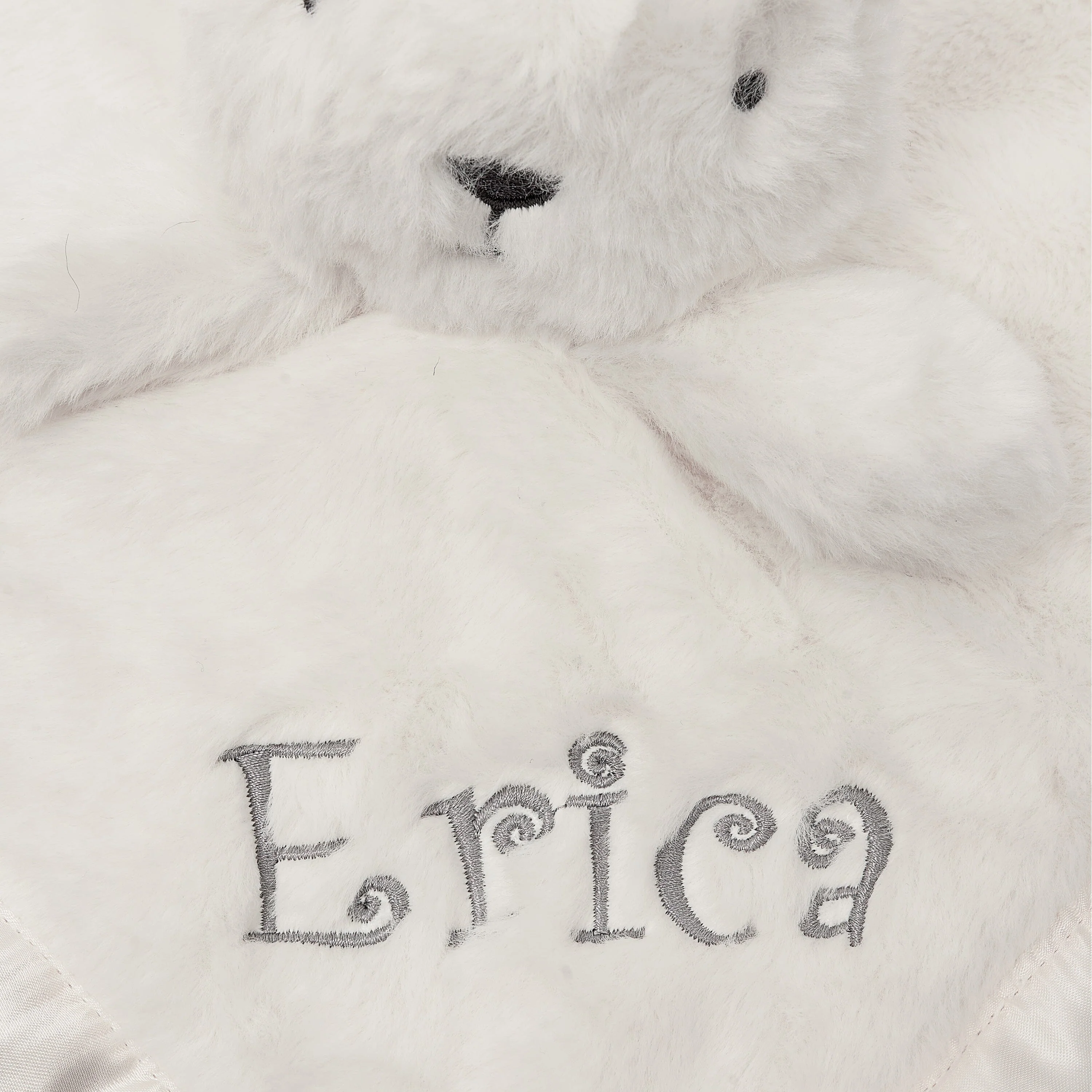 Embroidered Neutral Ivory Security Blanket - Image 2
