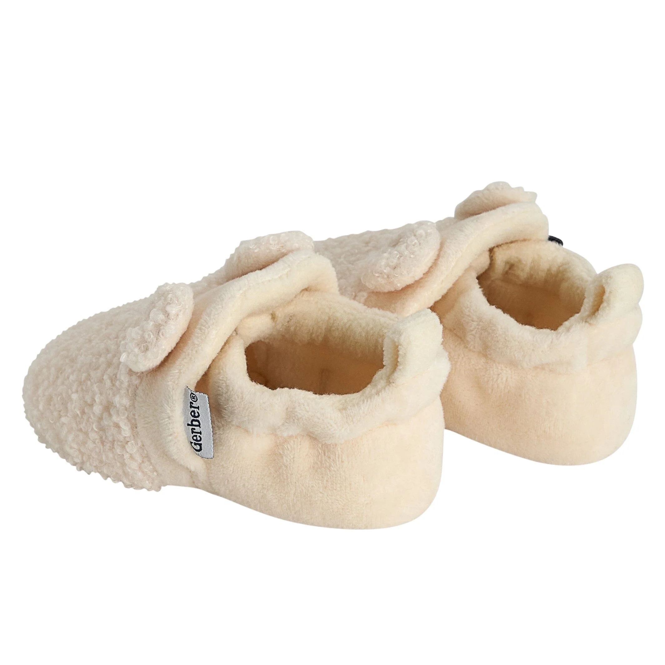 Baby Neutral Ivory Sherpa Booties - Image 3