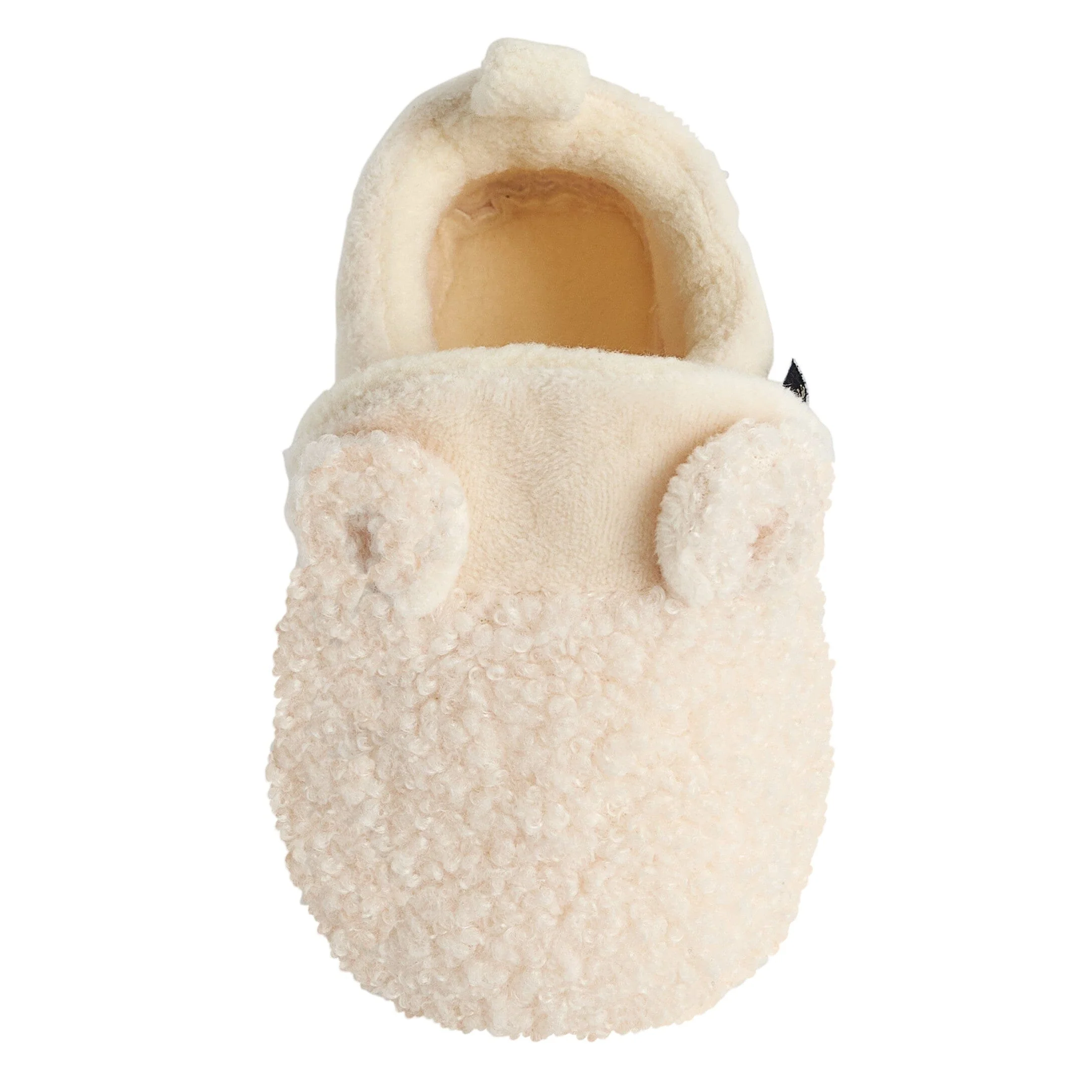 Baby Neutral Ivory Sherpa Booties - Image 6