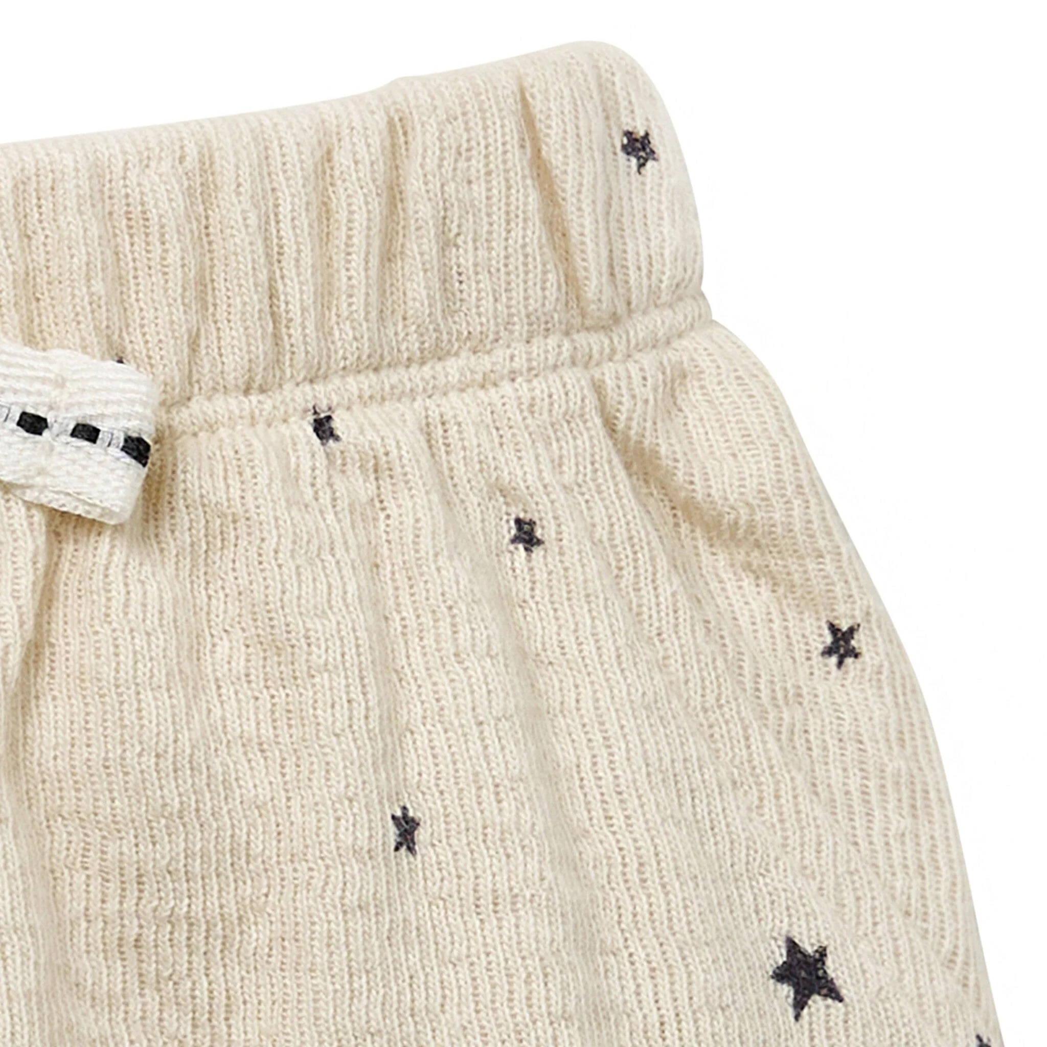 Baby Neutral Beige Moon & Stars Harem Shorts - Image 4