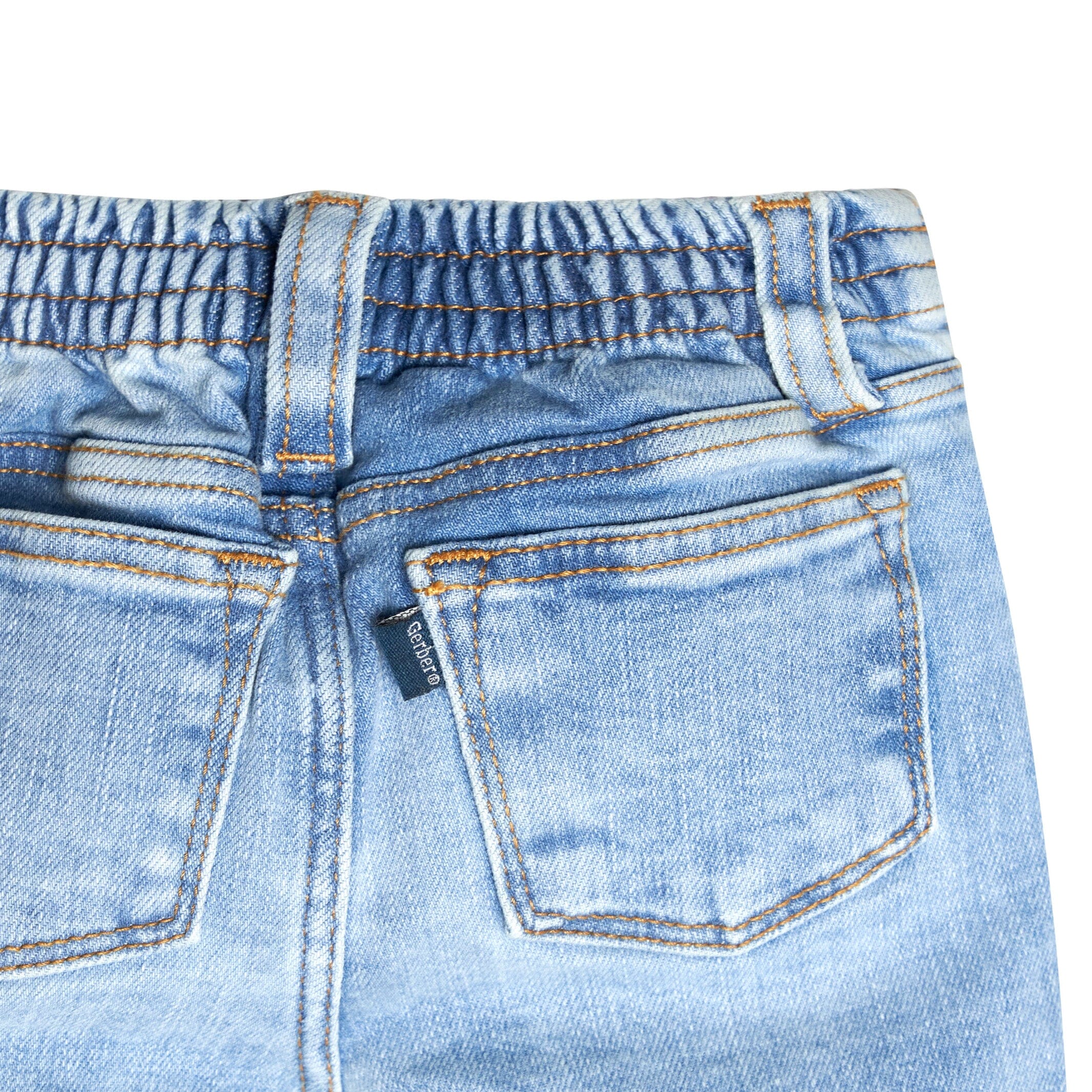 Baby Neutral Light Blue Straight Fit Denim Jeans With Elastic Back - Image 7