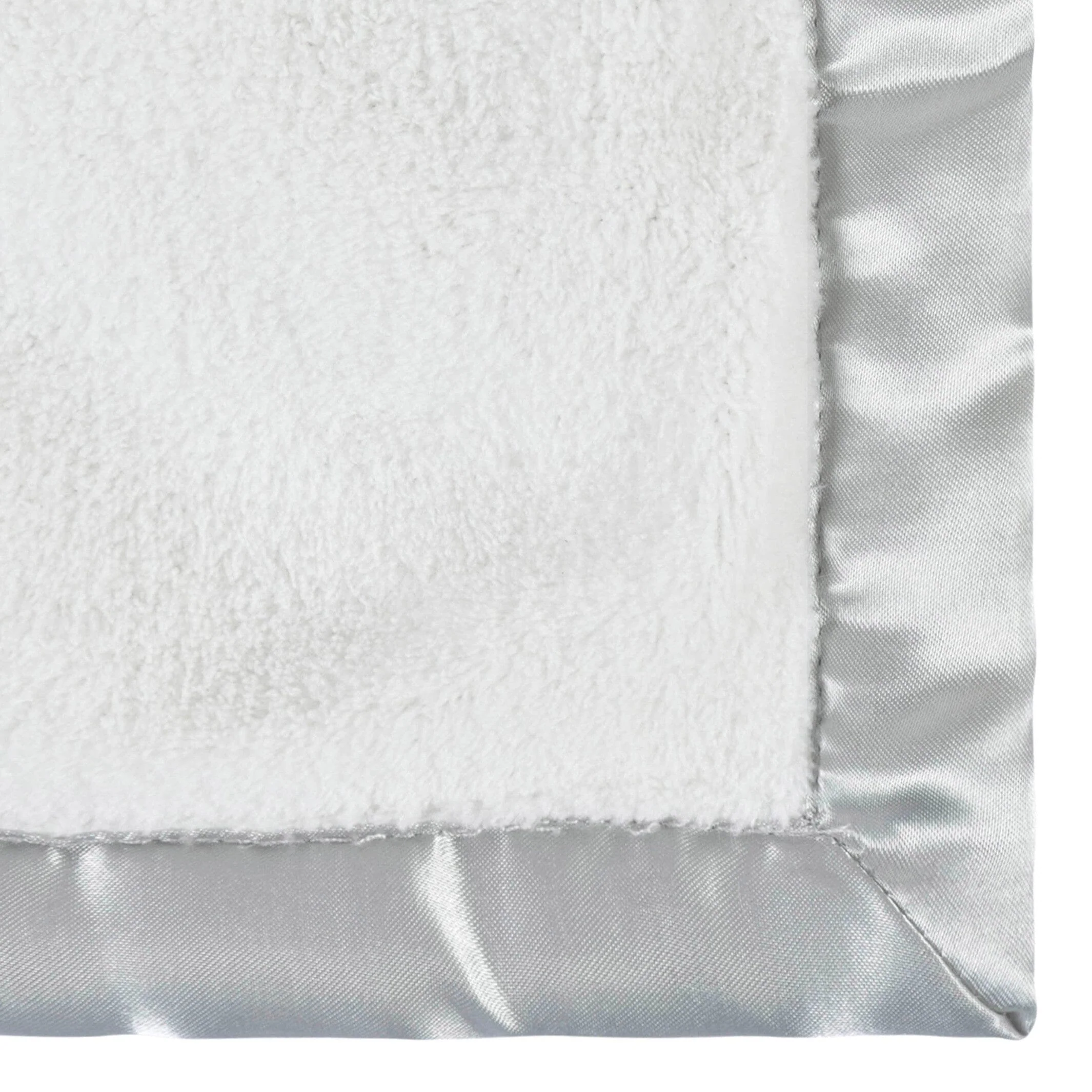 Embroidered Neutral Light Gray Security Blanket - Image 5