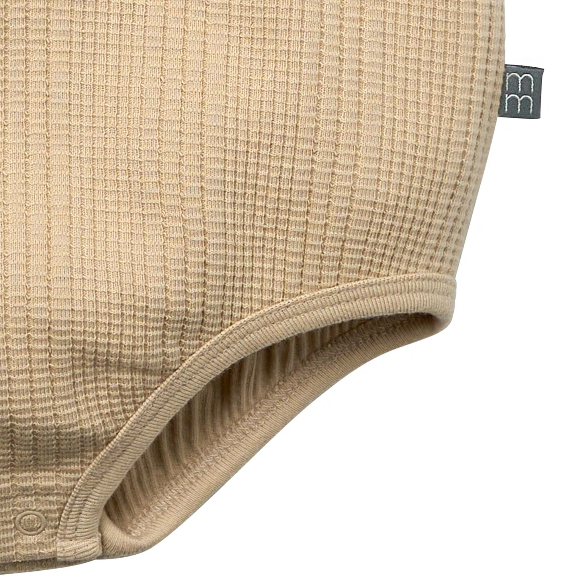 Baby Neutral Tan Dumpling Romper - Image 5