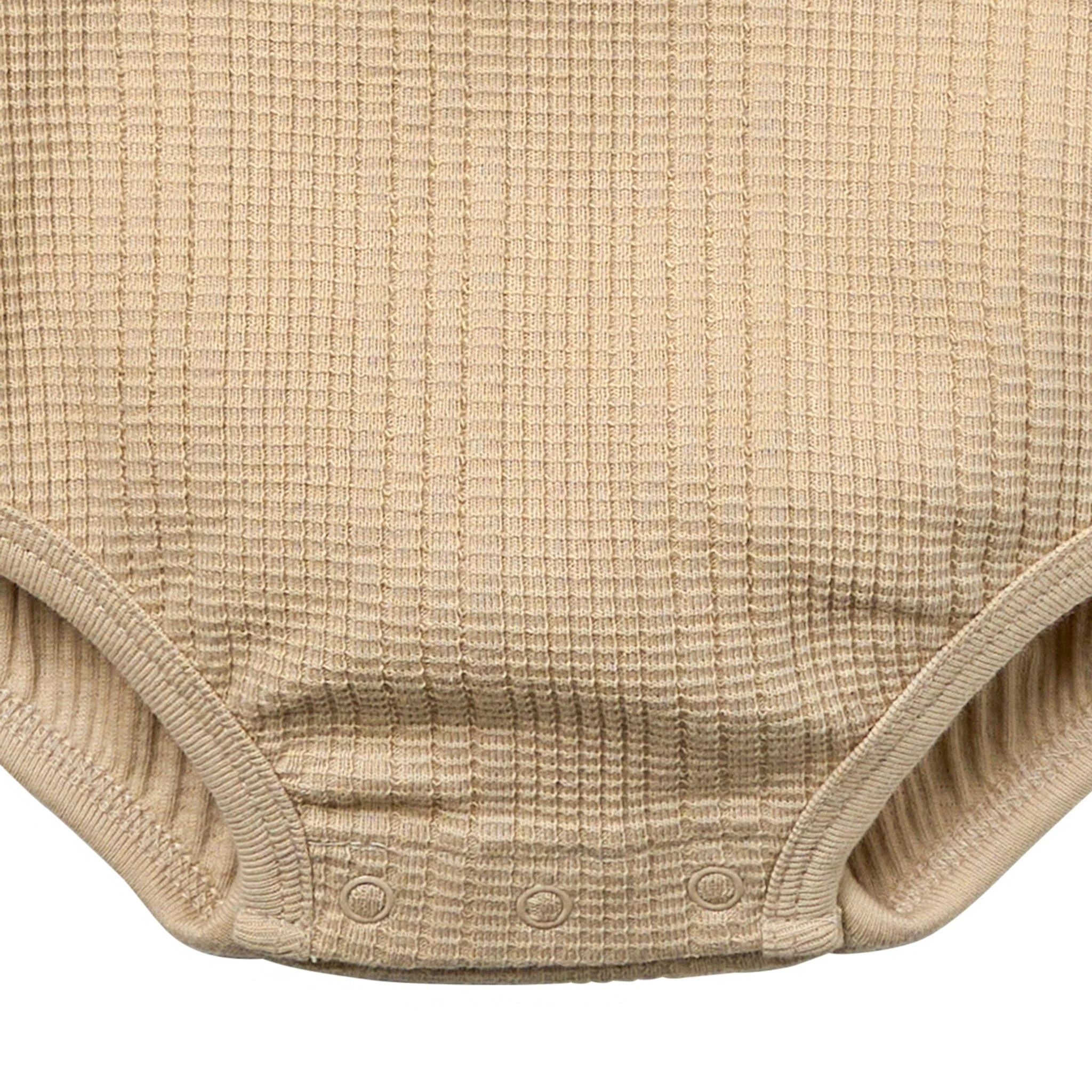 Baby Neutral Tan Dumpling Romper - Image 6