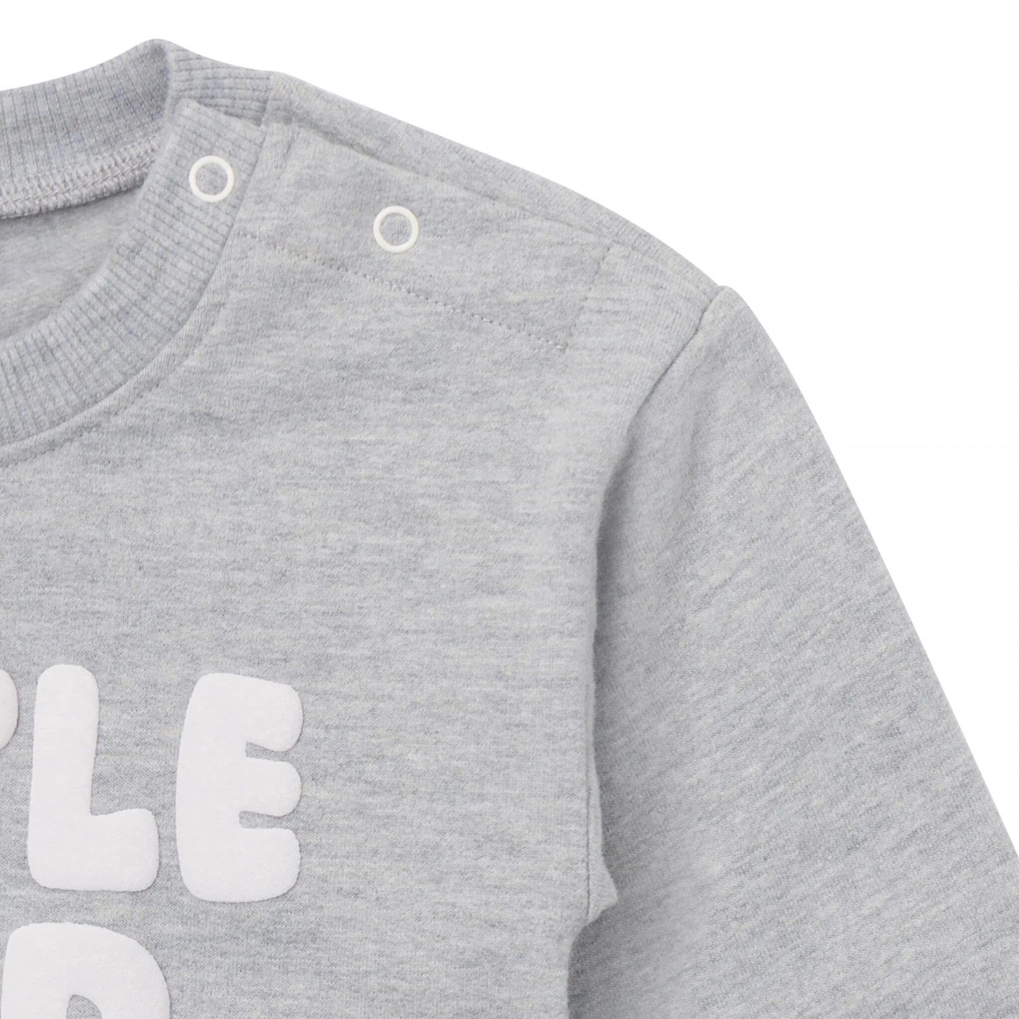 Baby Neutral Little and Loud Sweatshirt Bubble Romper - Image 2