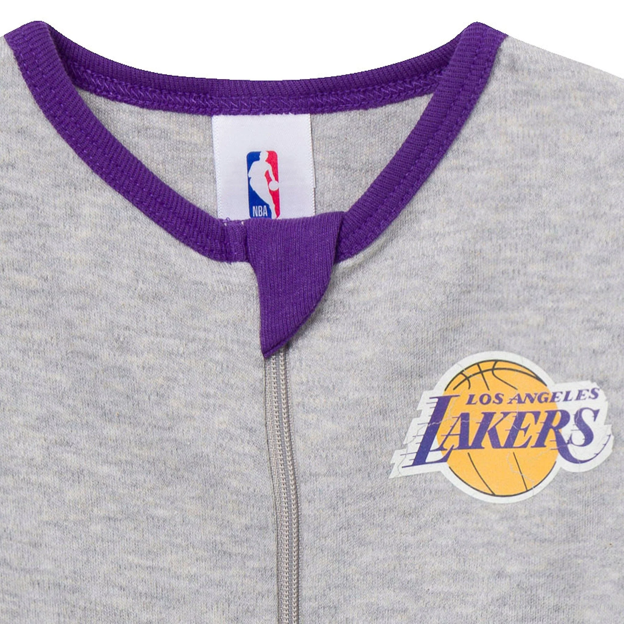 Baby Neutral Los Angeles Lakers Footless Pajamas - Image 2