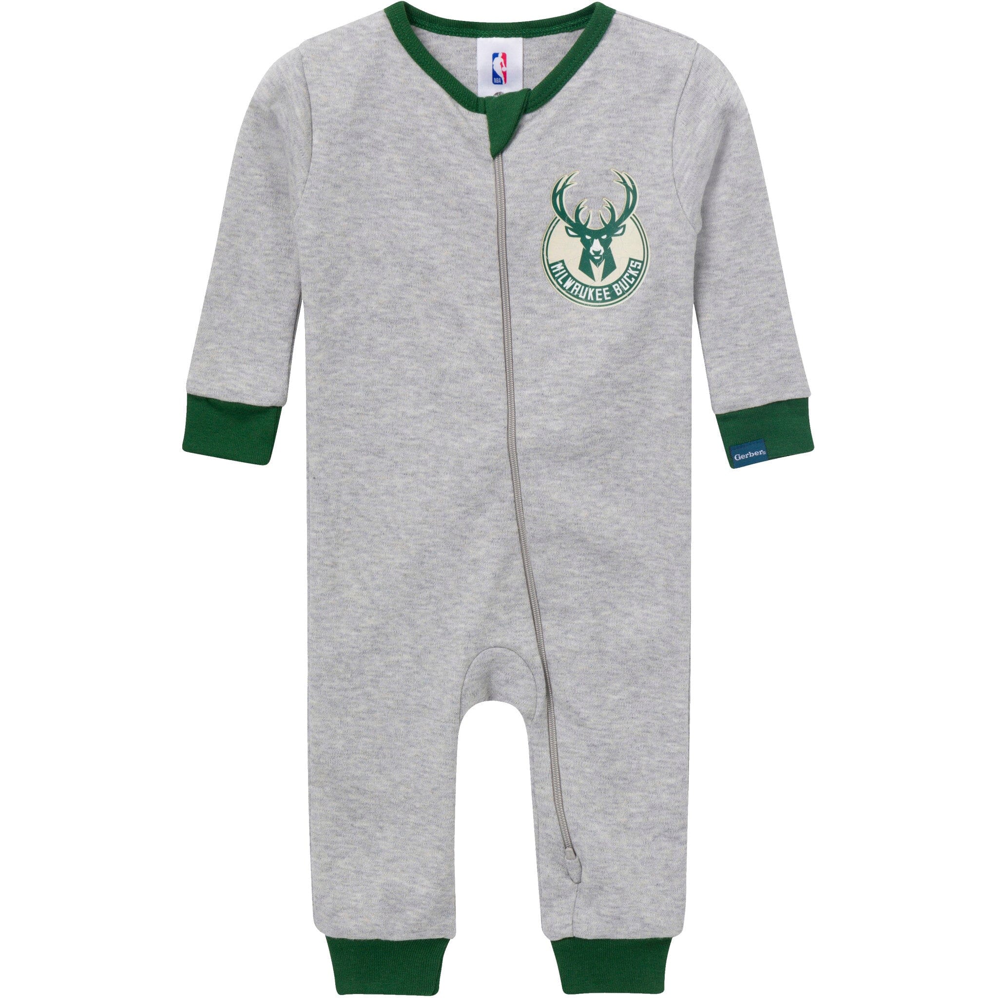 Baby Neutral Milwaukee Bucks Footless Pajamas