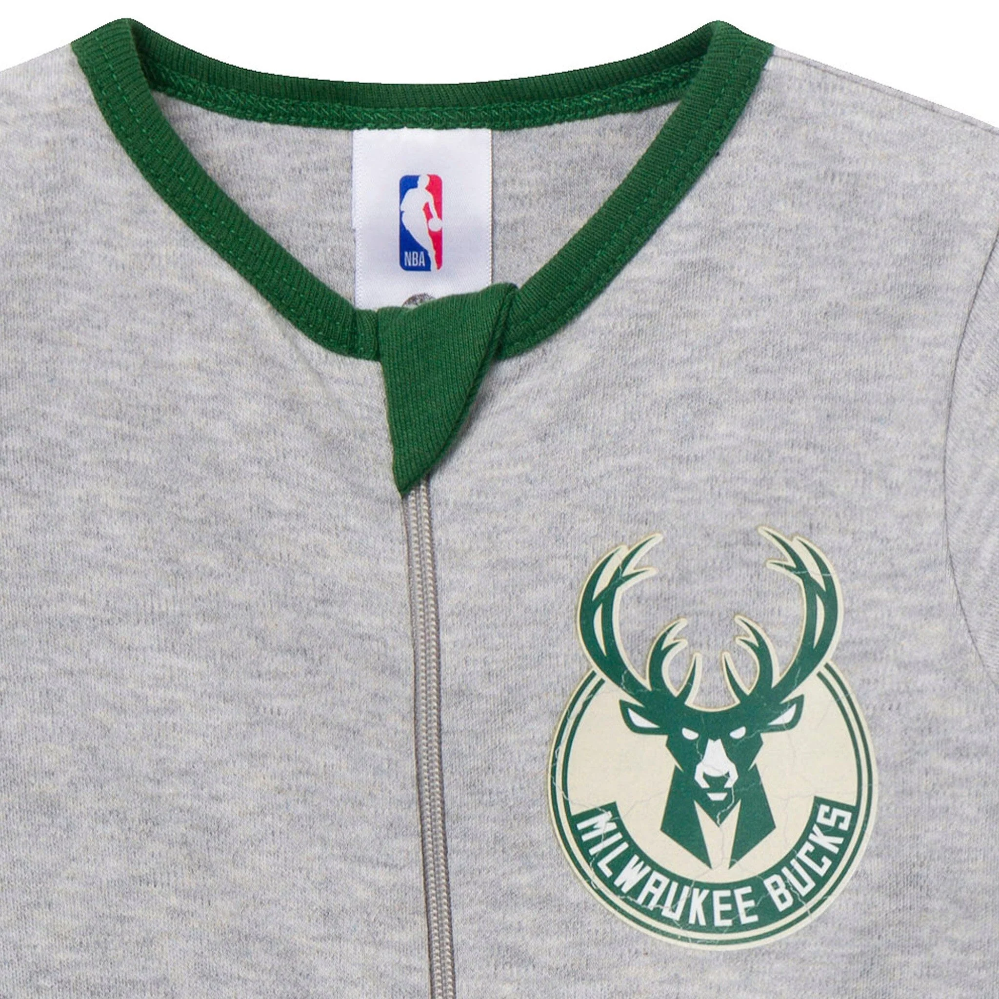 Baby Neutral Milwaukee Bucks Footless Pajamas - Image 2