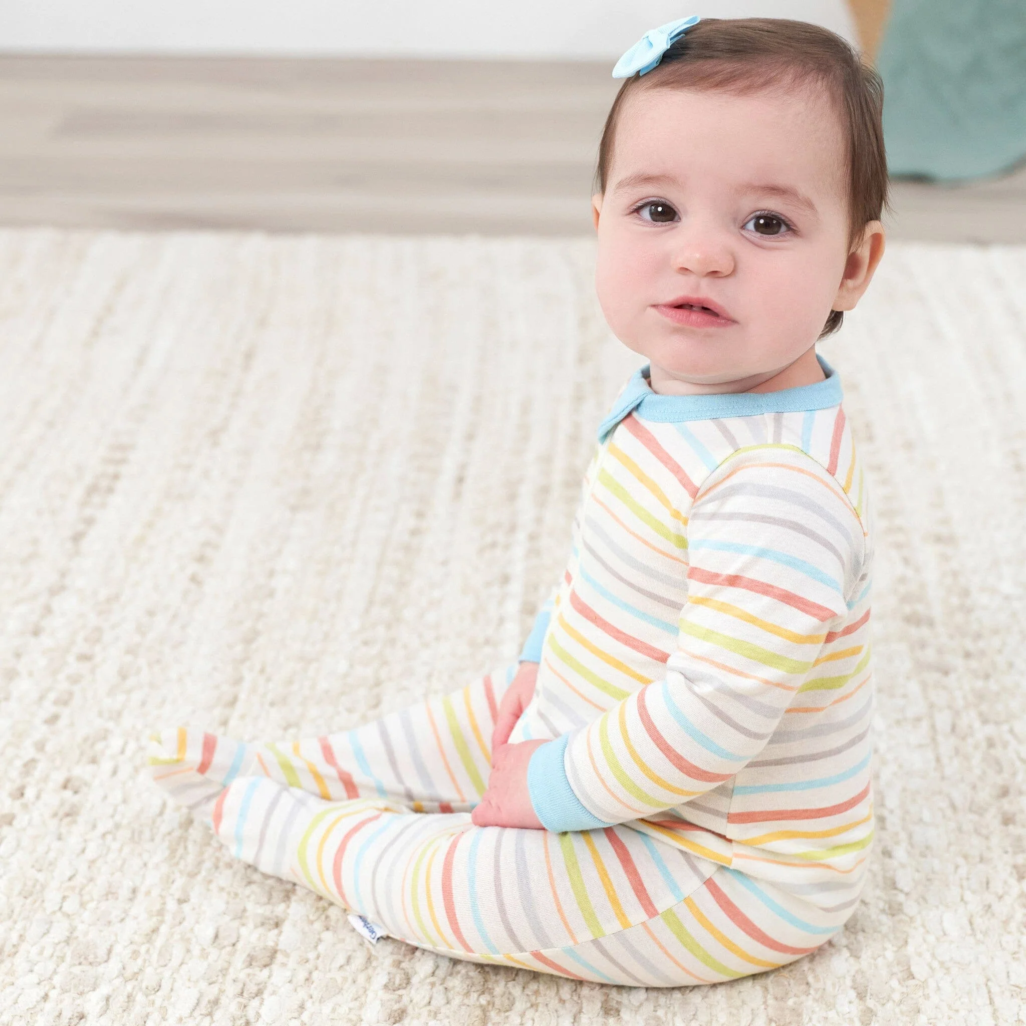 Baby Neutral Multi-Color Stripes Sleep 'N Play - Image 2