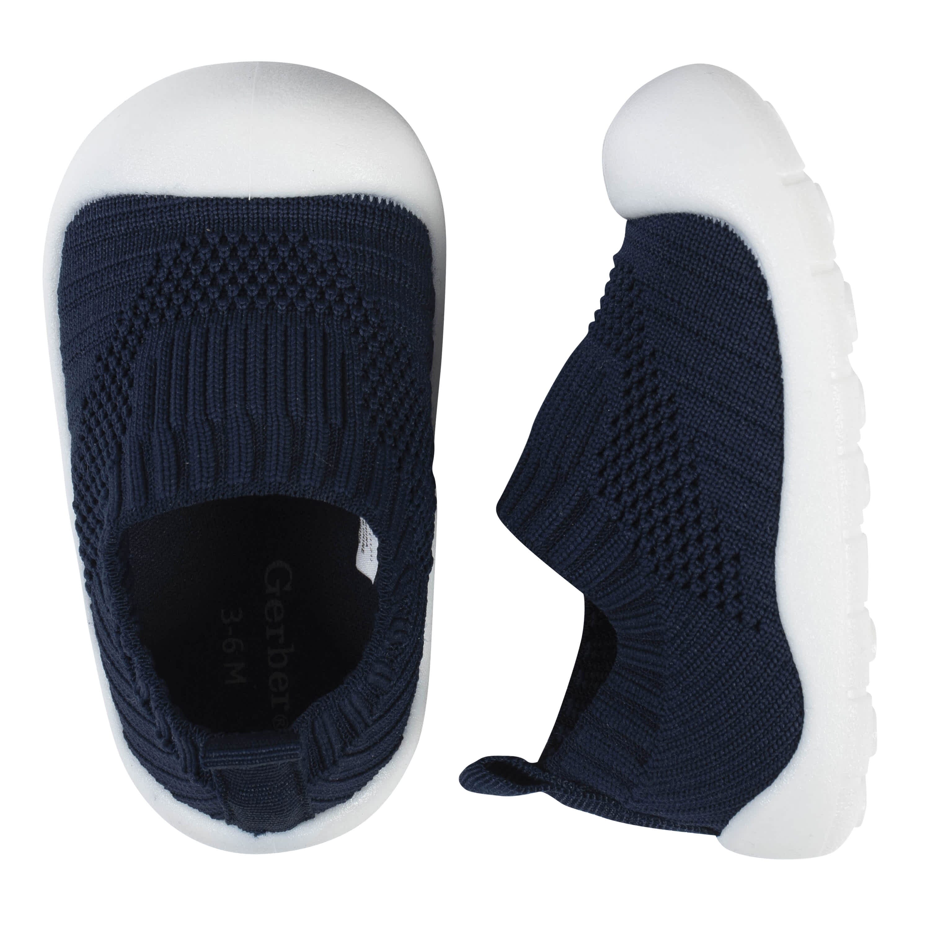 Baby Neutral Navy Stretchy Knit Slip-On Sneaker - Image 3