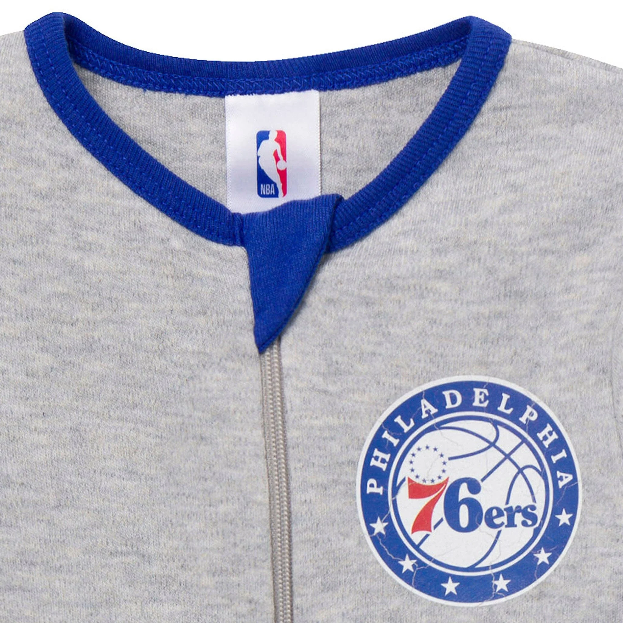 Baby Neutral Philadelphia 76ers Footless Pajamas - Image 2