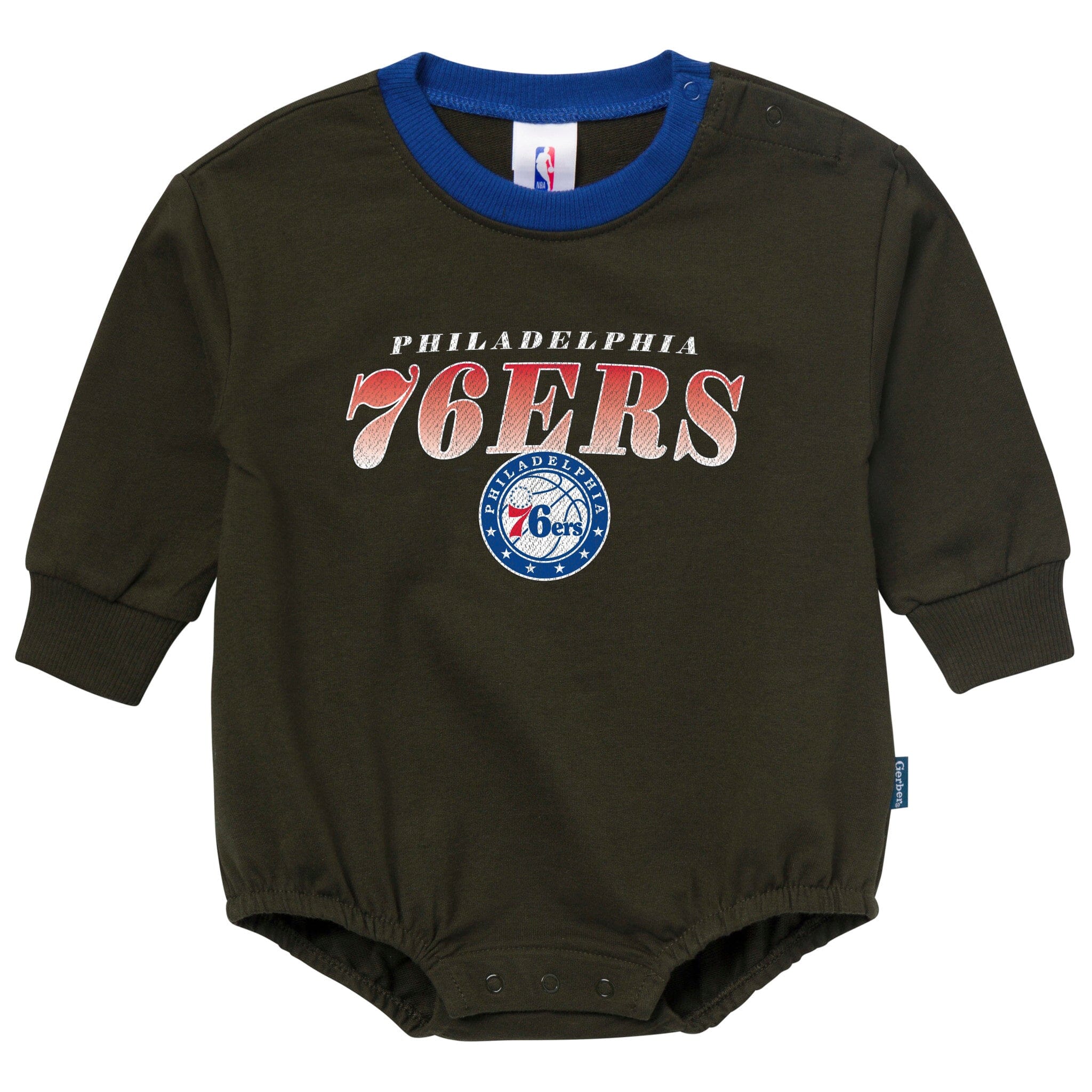 Baby Neutral Philadelphia 76ers Sweatshirt Bubble Romper