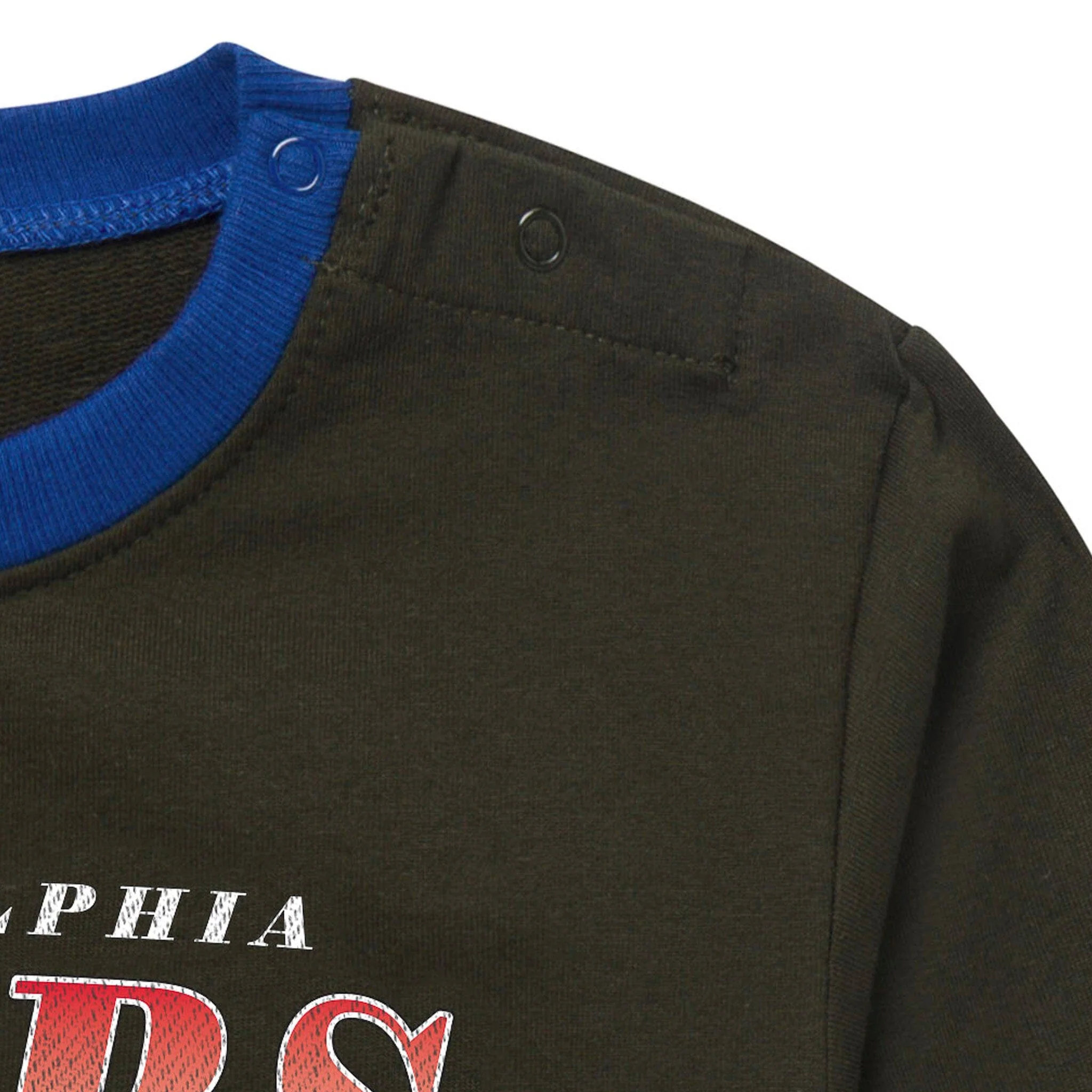 Baby Neutral Philadelphia 76ers Sweatshirt Bubble Romper - Image 3