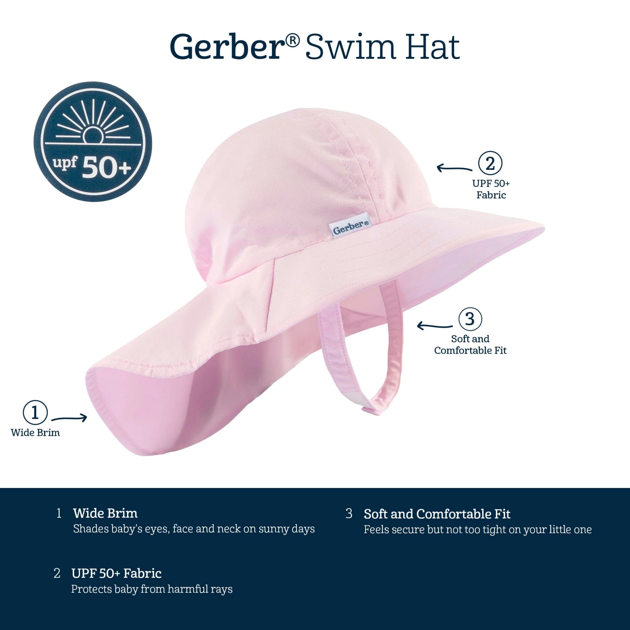 Baby Neutral UPF 50+ Pink Sun Hat - Image 5